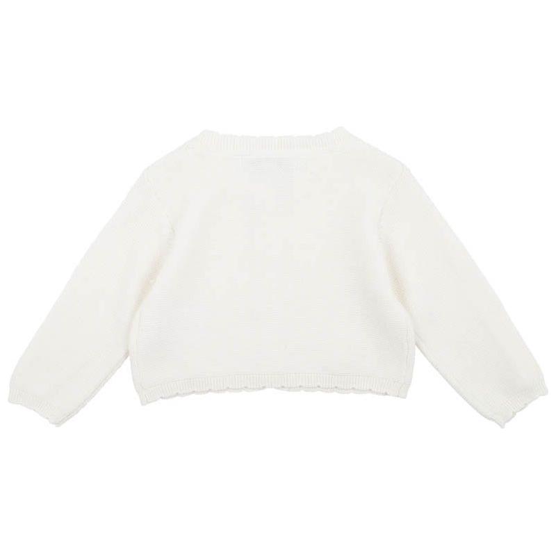 White Scalloped Edge Cardigan