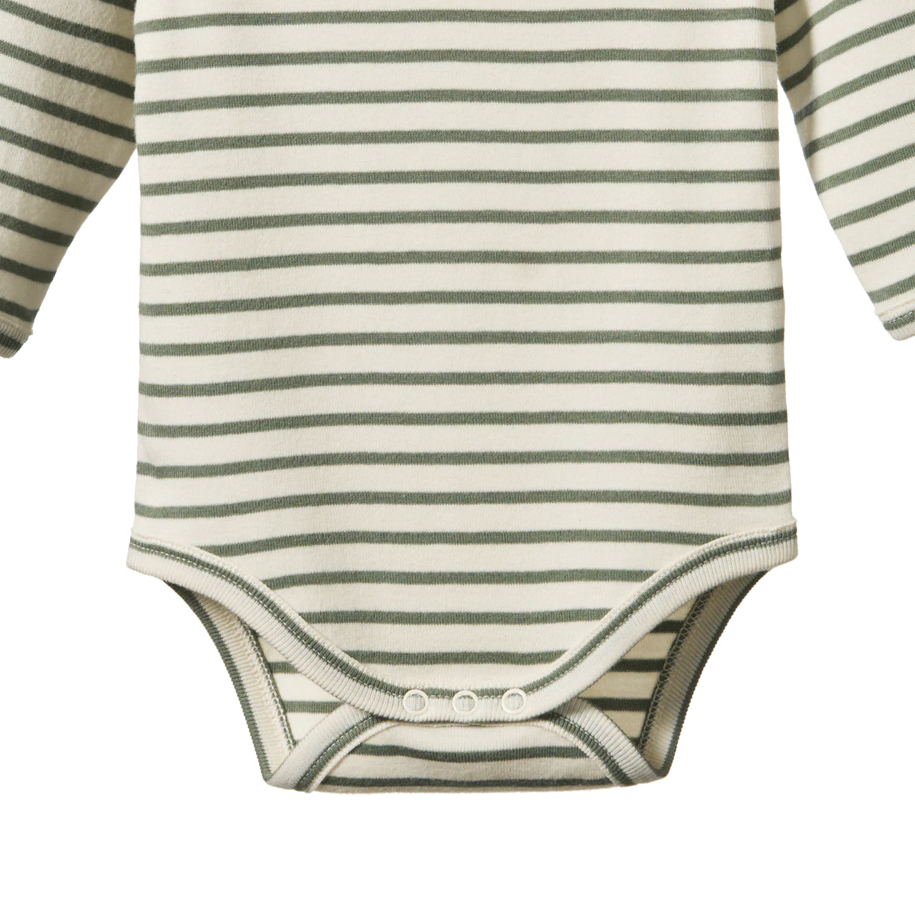Long Sleeve Bodysuit - Nettle Sailor Stripe