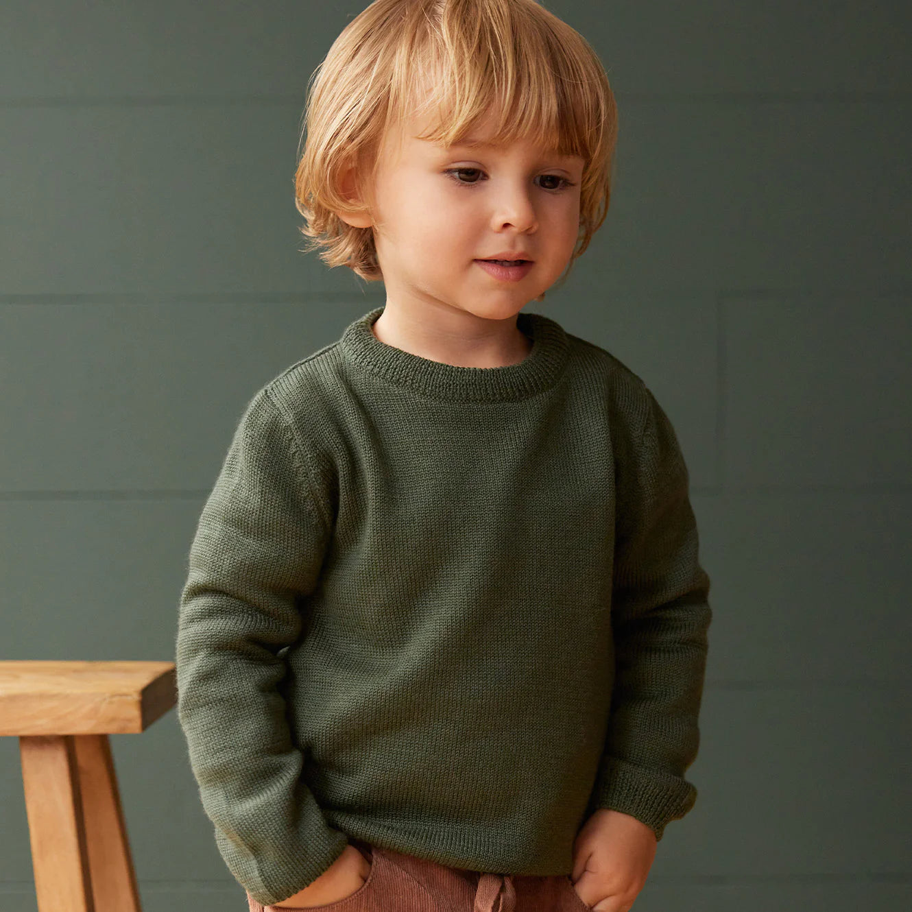 Merino Knit Pullover - Thyme