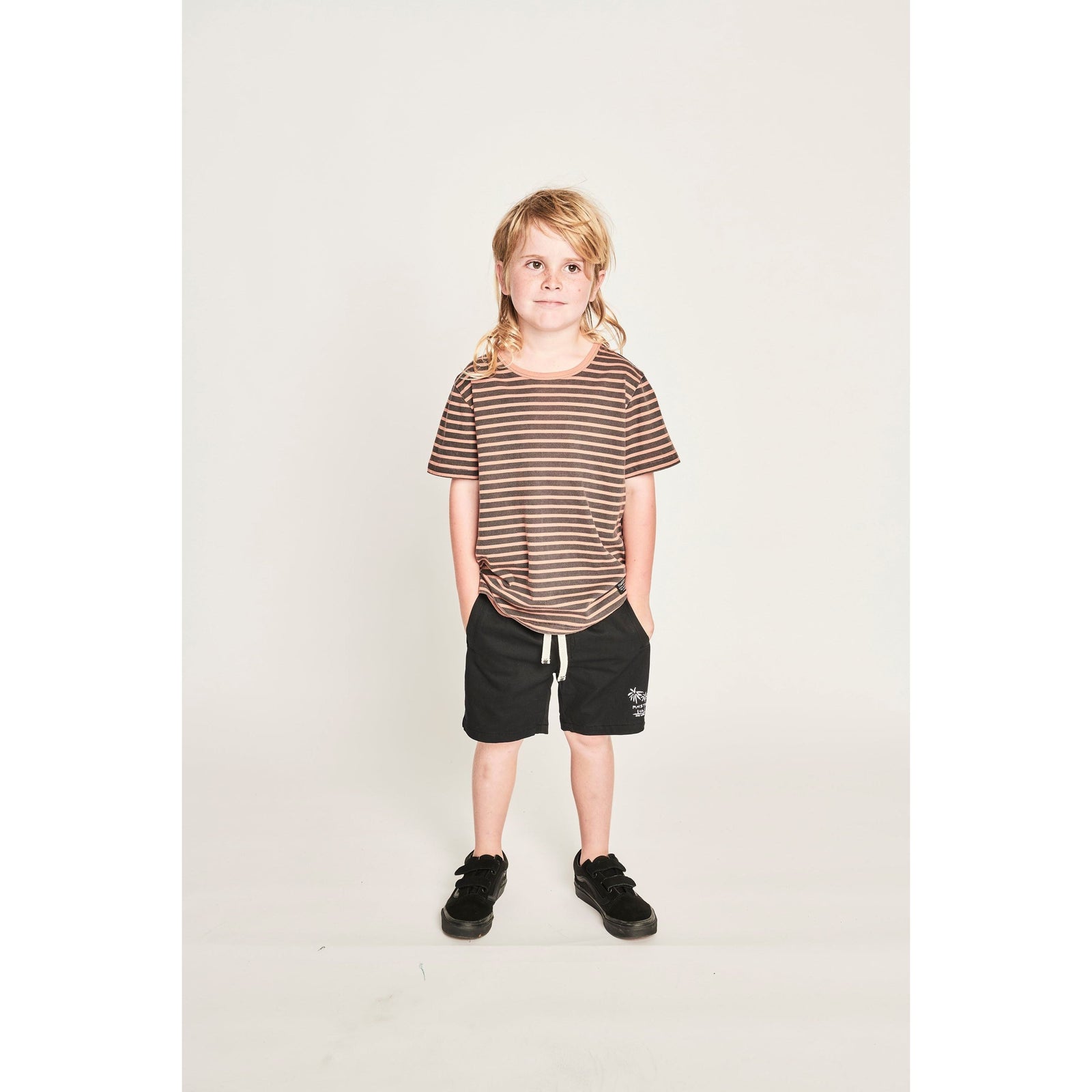 Stripewash Ss Tee - Fawn Stripe