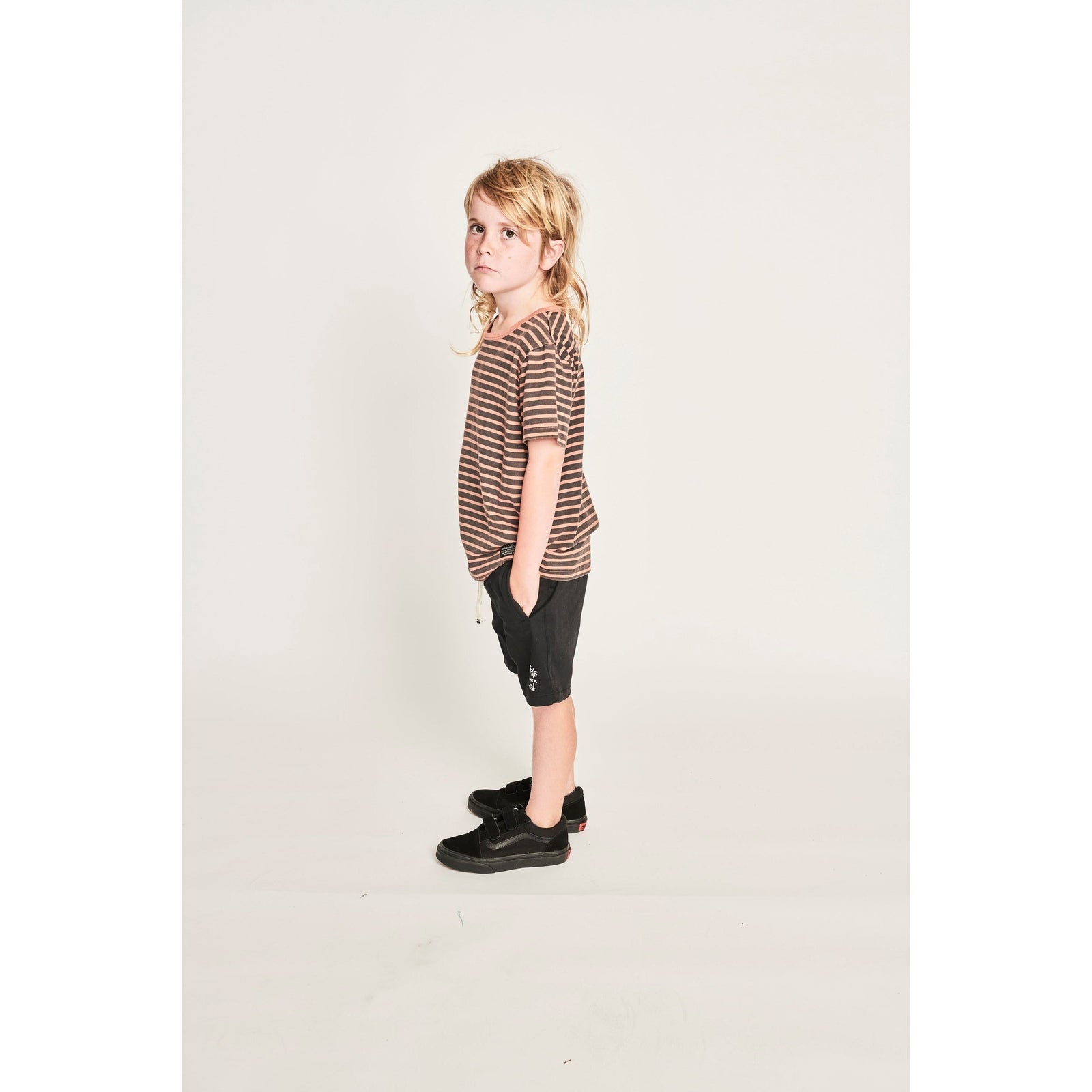 Stripewash Ss Tee - Fawn Stripe