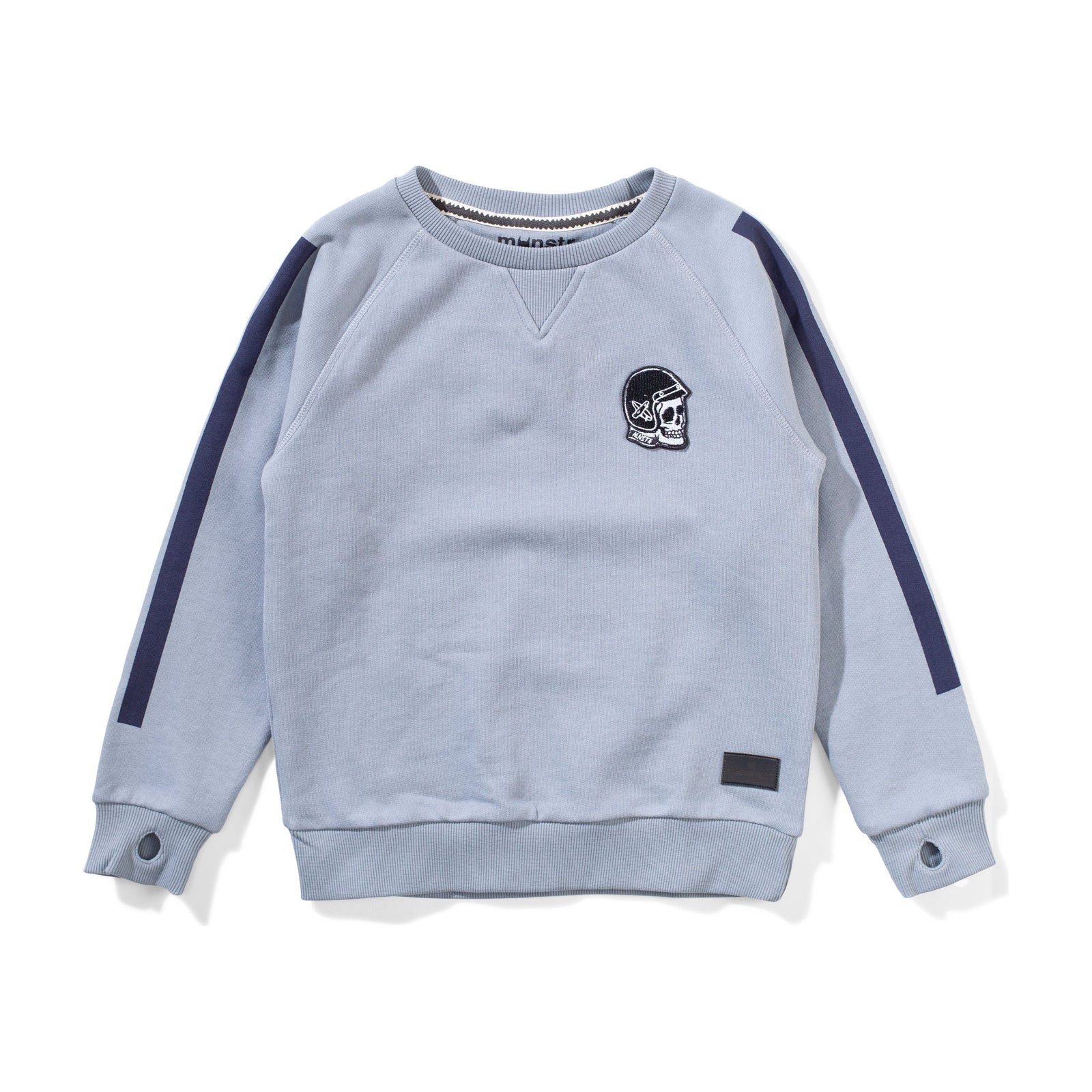 Skull Racer Crew - Mid Blue