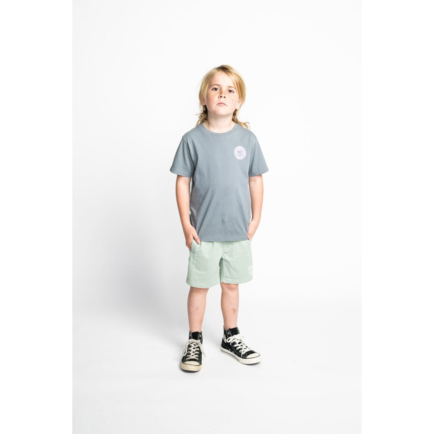 Stones Ss Tee - Mid Blue