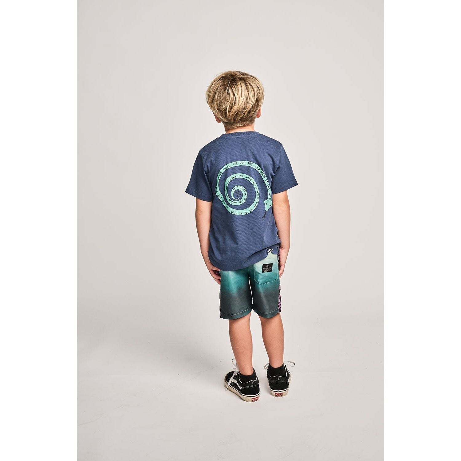 Wrapdyecheck Bshort - Teal Grad