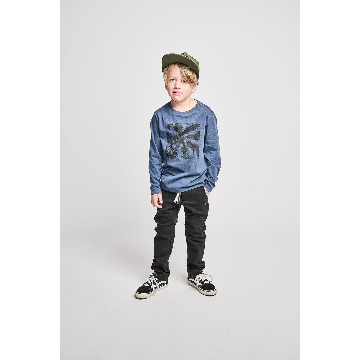 Island Ls Tee - Dk Denim