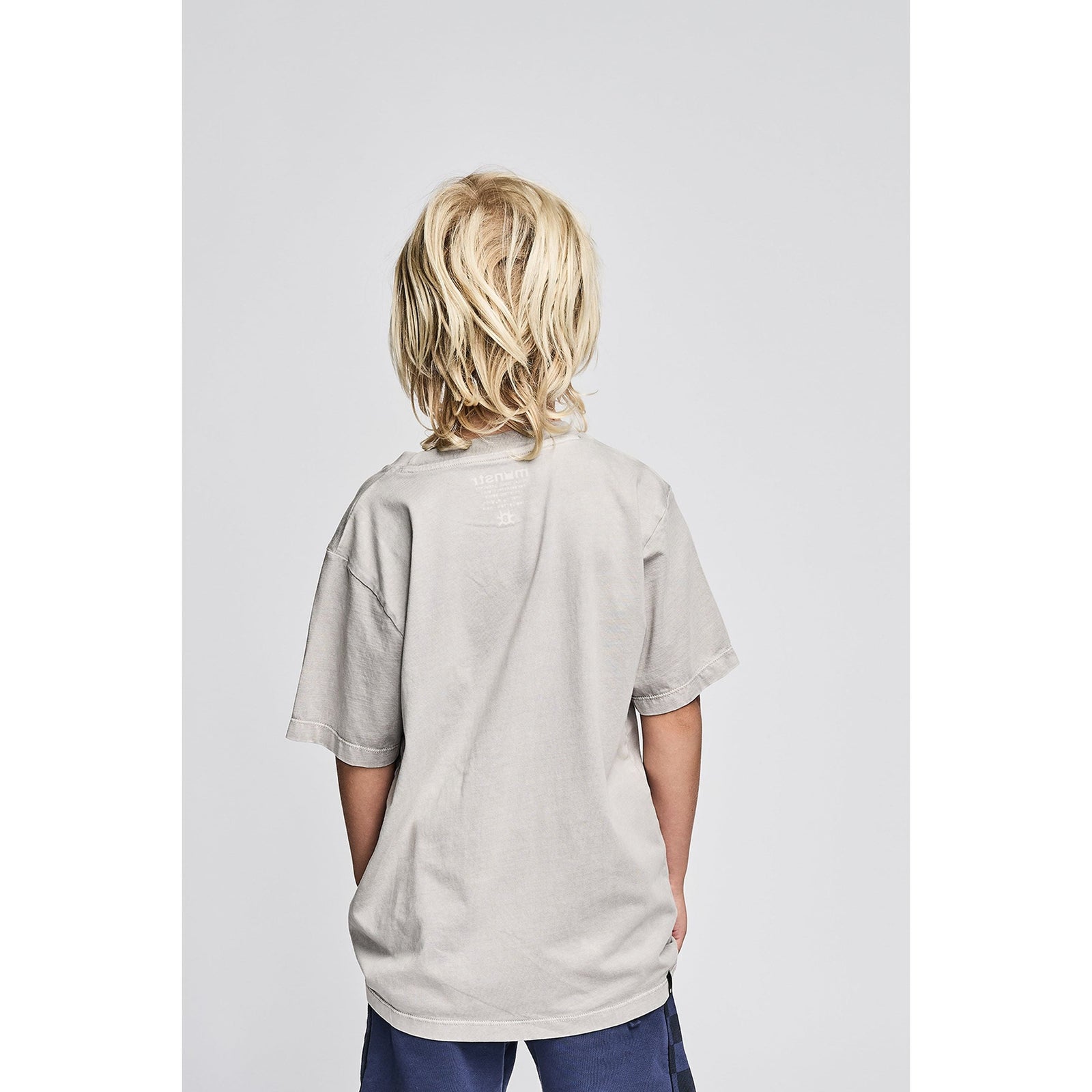 Checkme Tee - Washed Light Grey