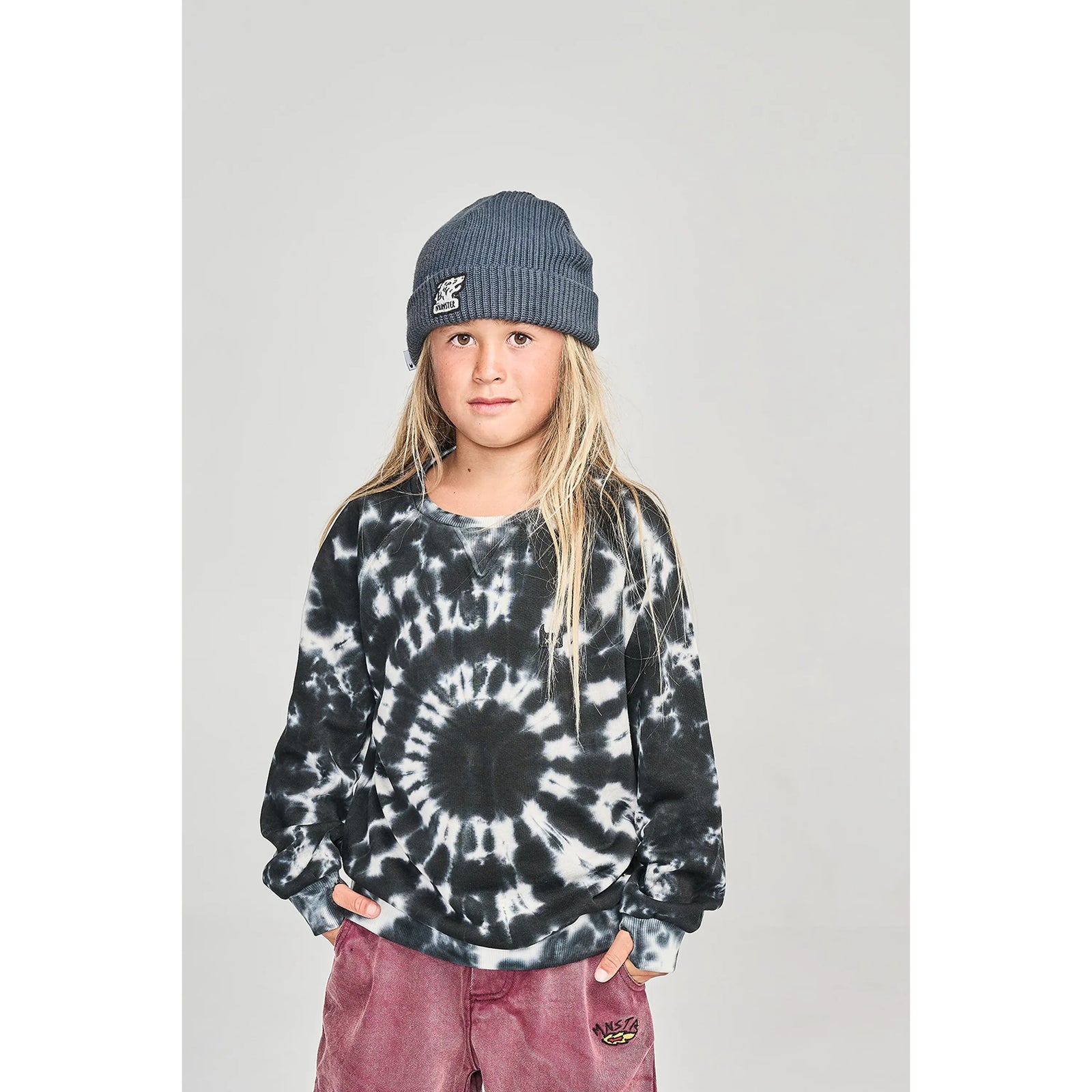 Dyedye Crew - Black/Light Grey