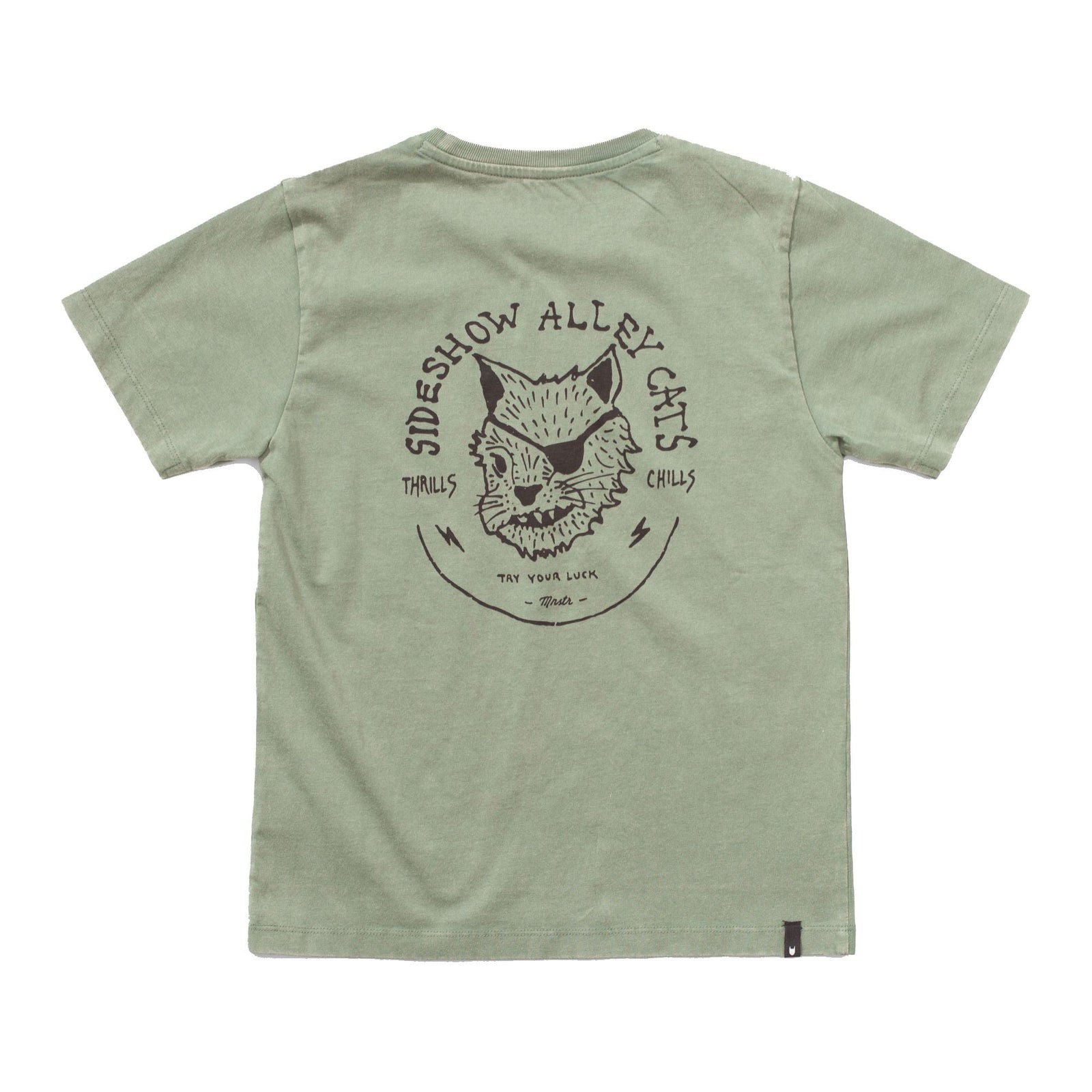 Alley Cats Tee - Washed Mid Green
