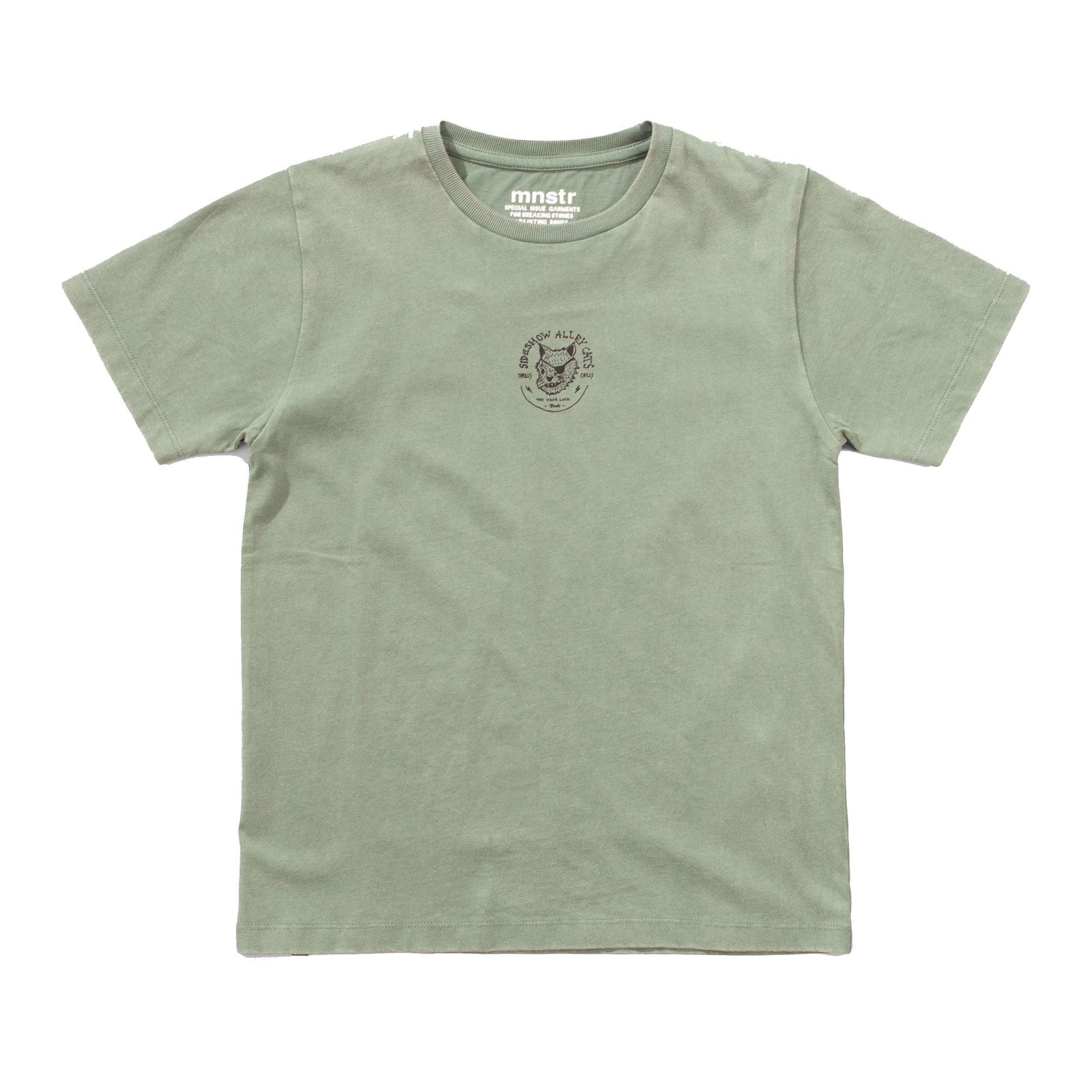 Alley Cats Tee - Washed Mid Green