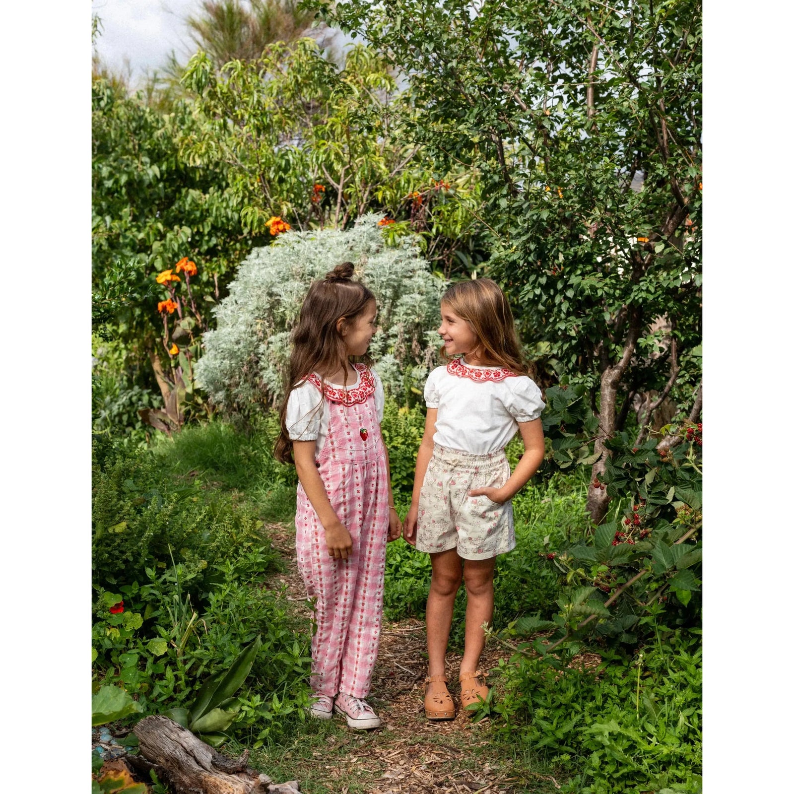 Goldie Vintage Overalls Very Berry Gingham