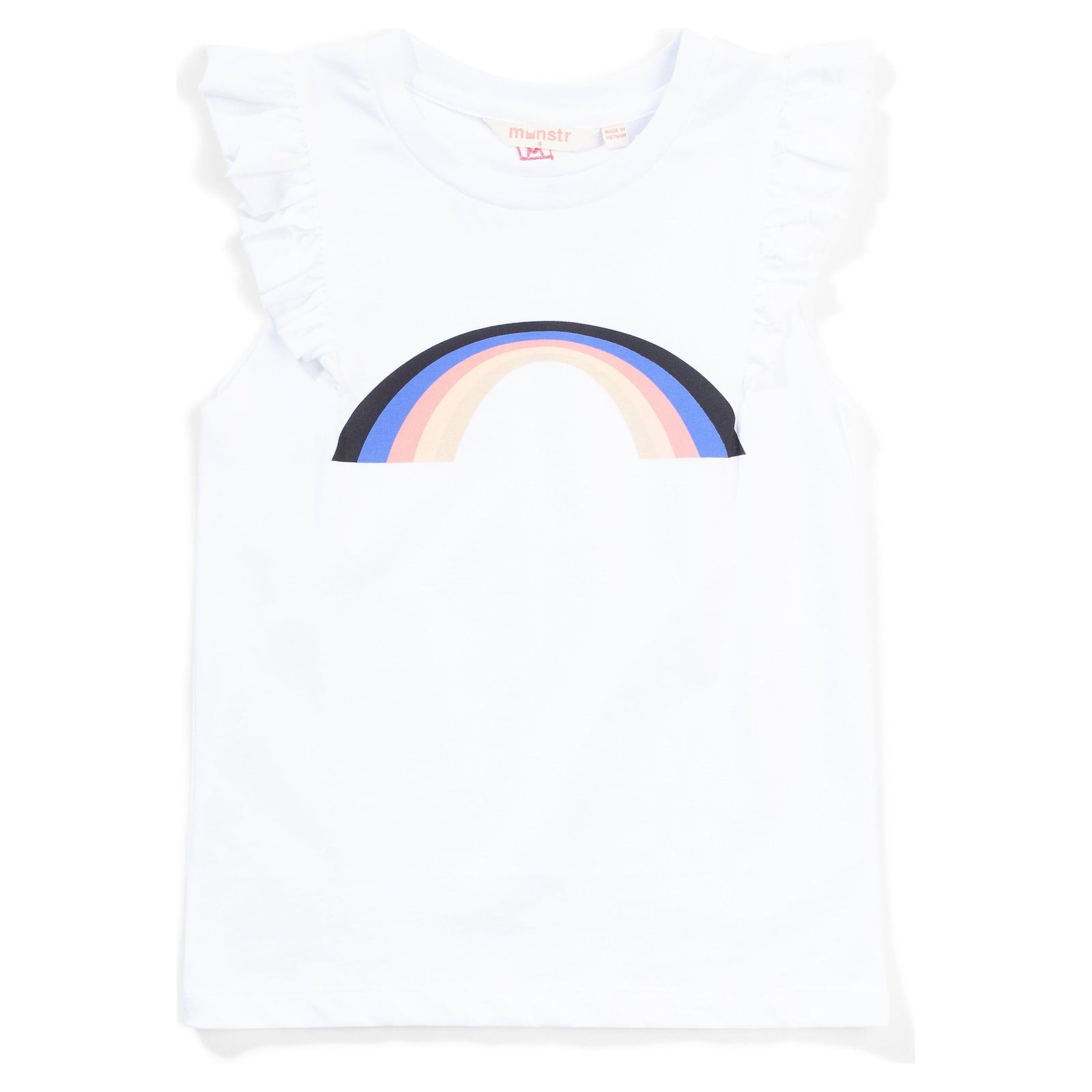 Bella Frill Tank - White