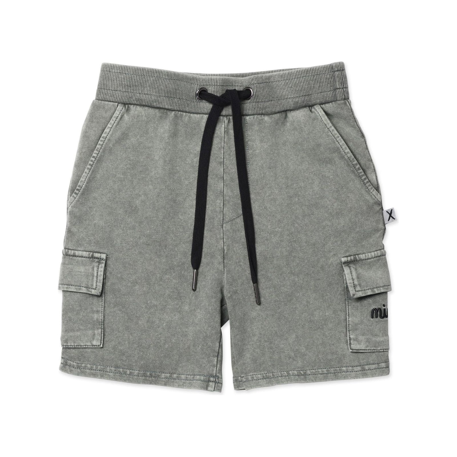 Blasted Deluxe Cargo Short- Olive Wash