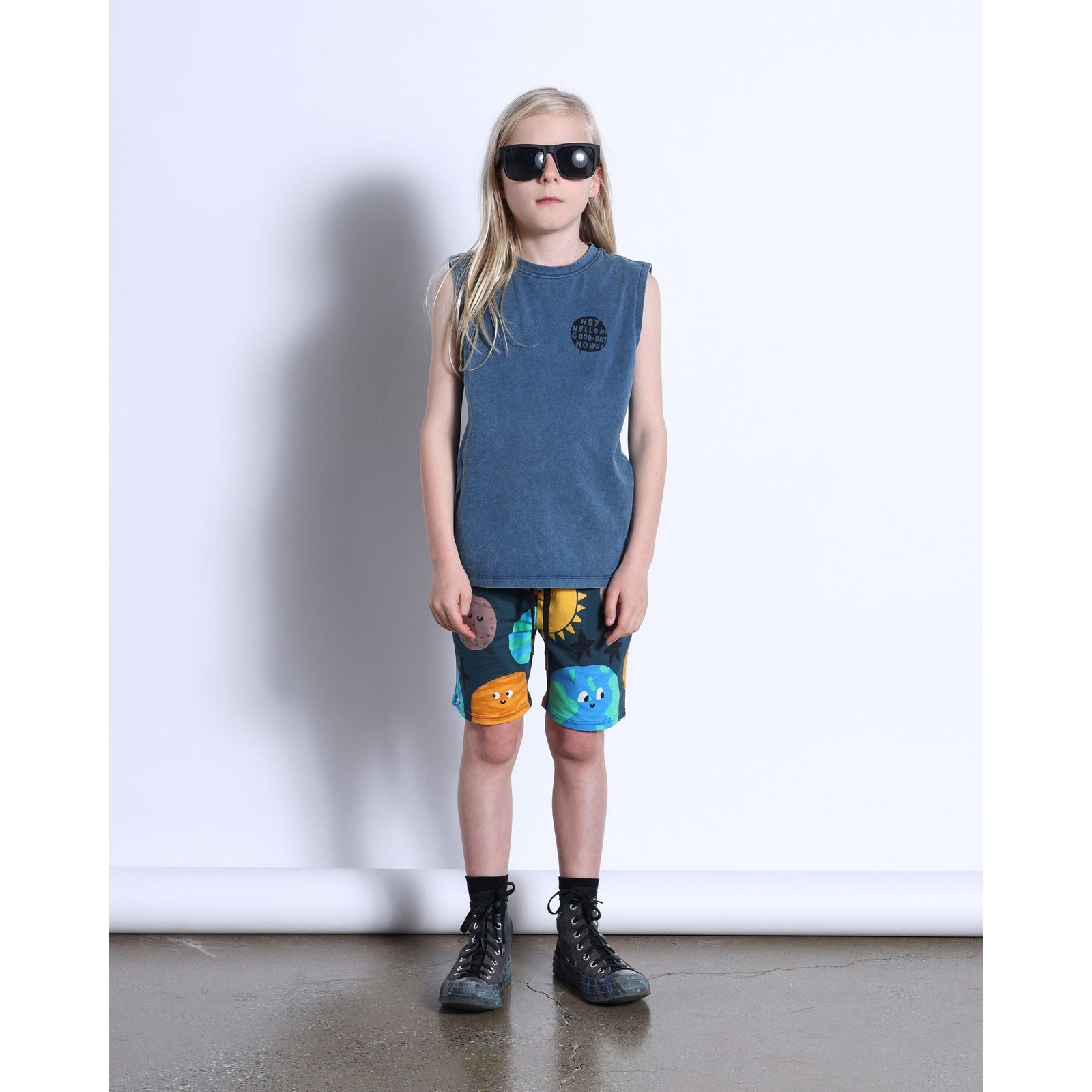 Planet Party Short- Dark Green