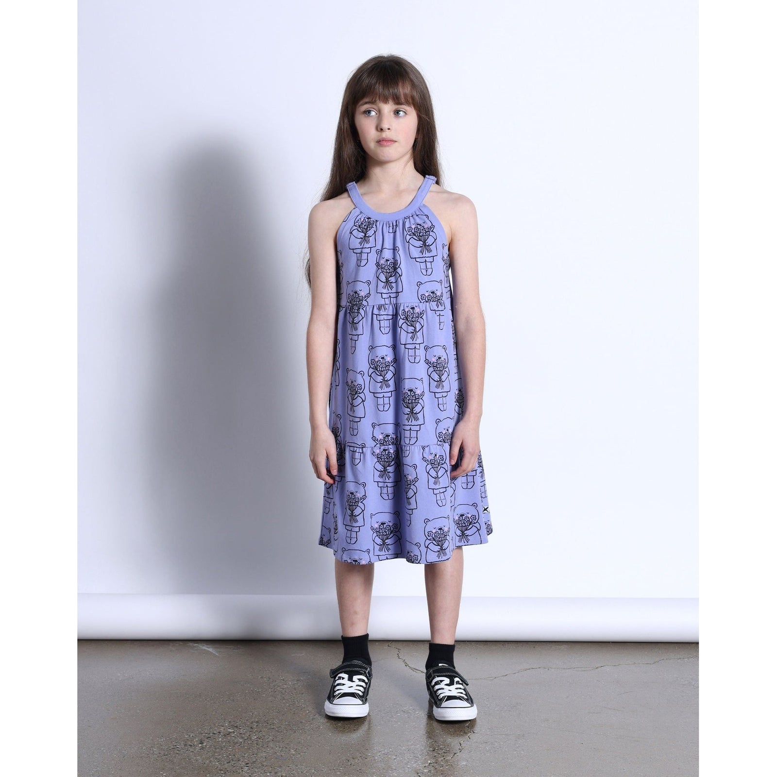 Bouquet Bear Dress- Purple