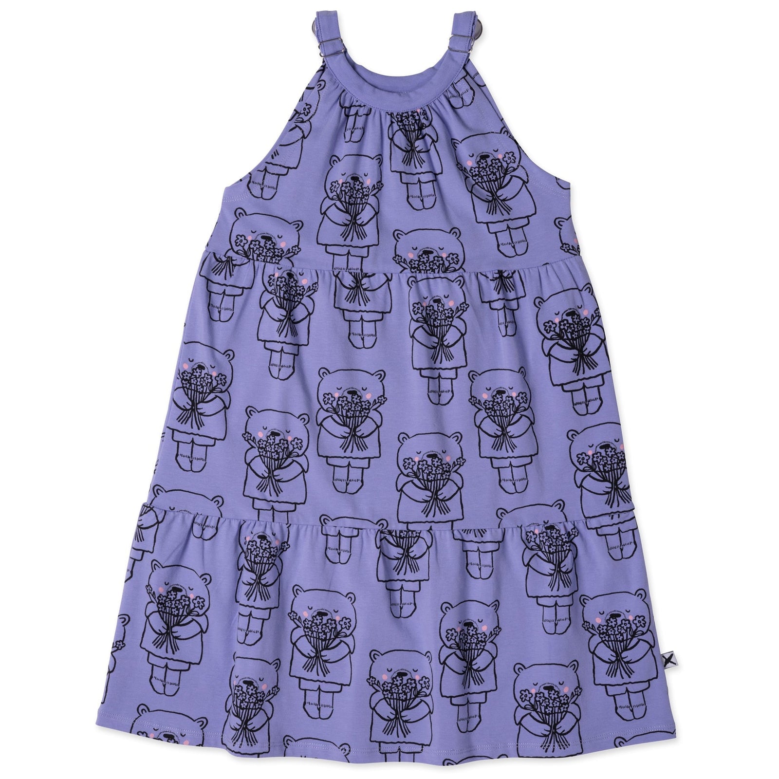 Bouquet Bear Dress- Purple