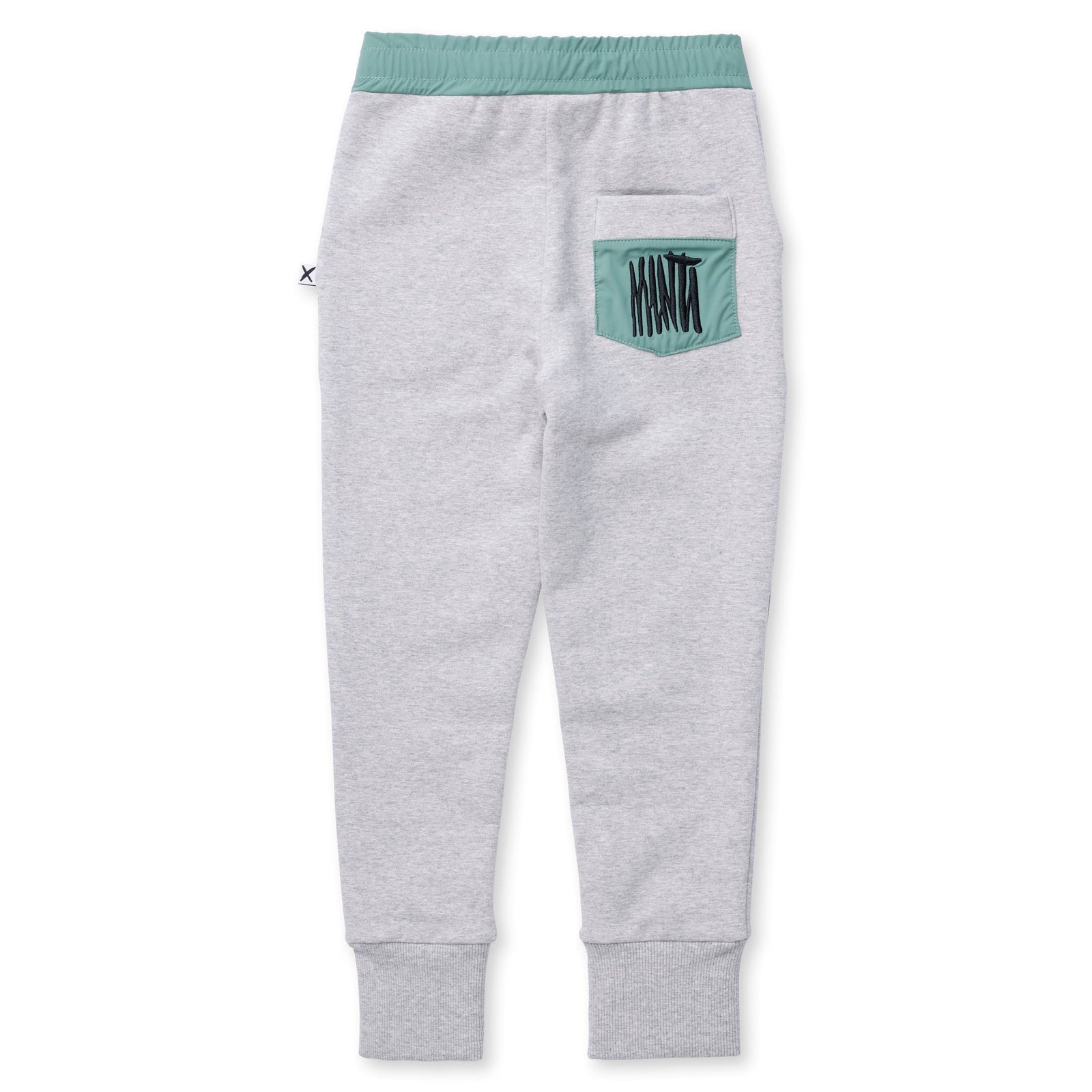 Nylon Patch Furry Trackies - Grey
