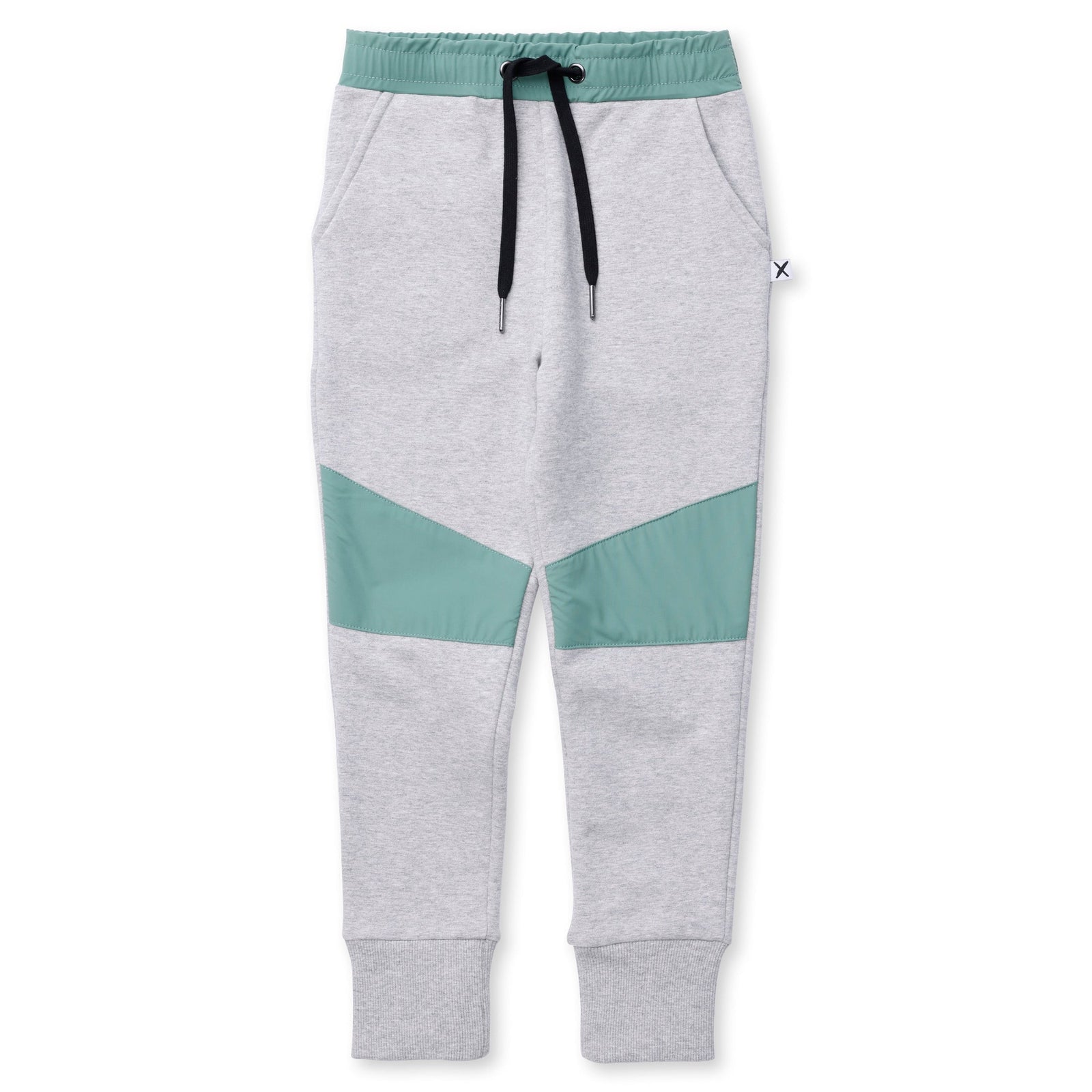 Nylon Patch Furry Trackies - Grey