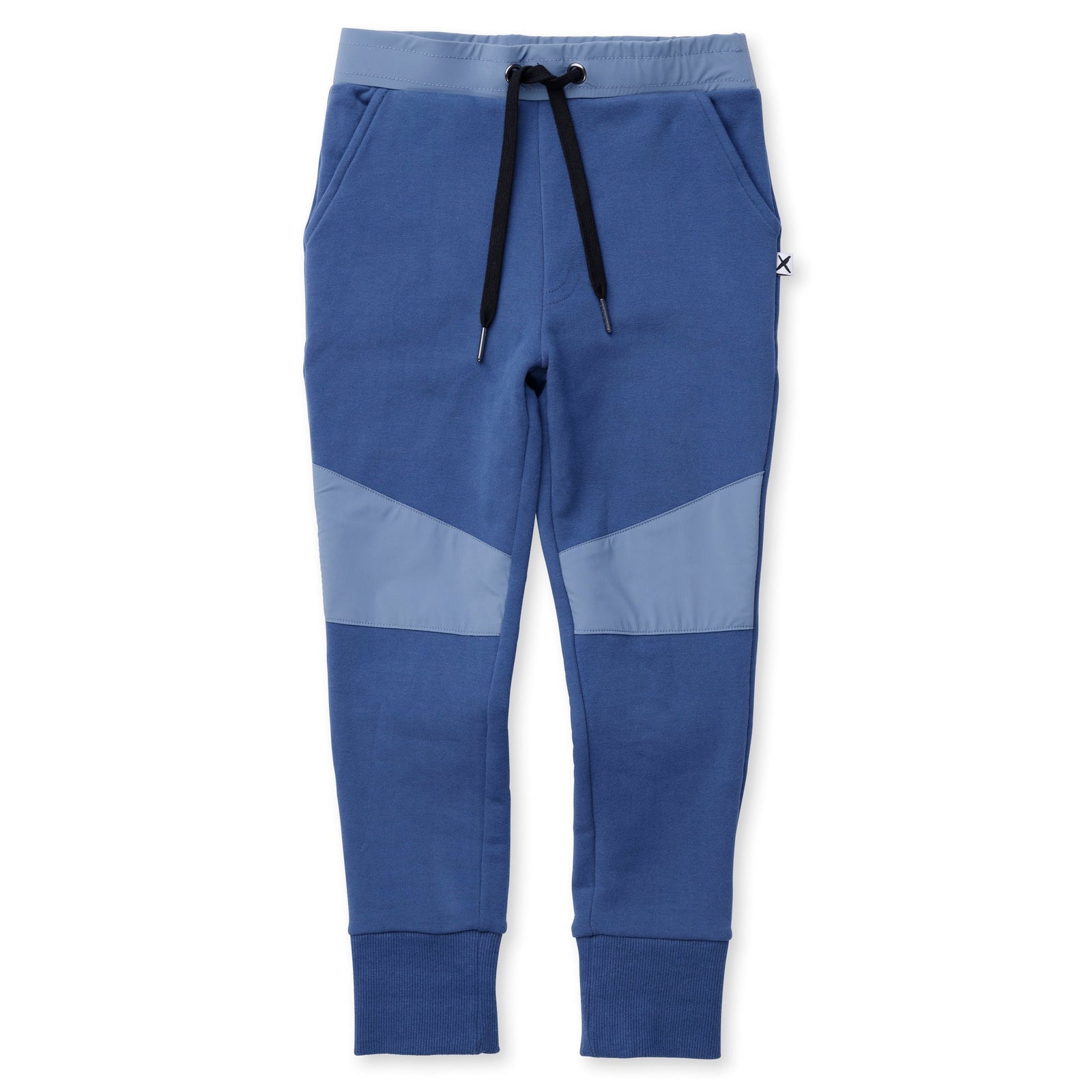 Nylon Patch Furry Trackies - Navy