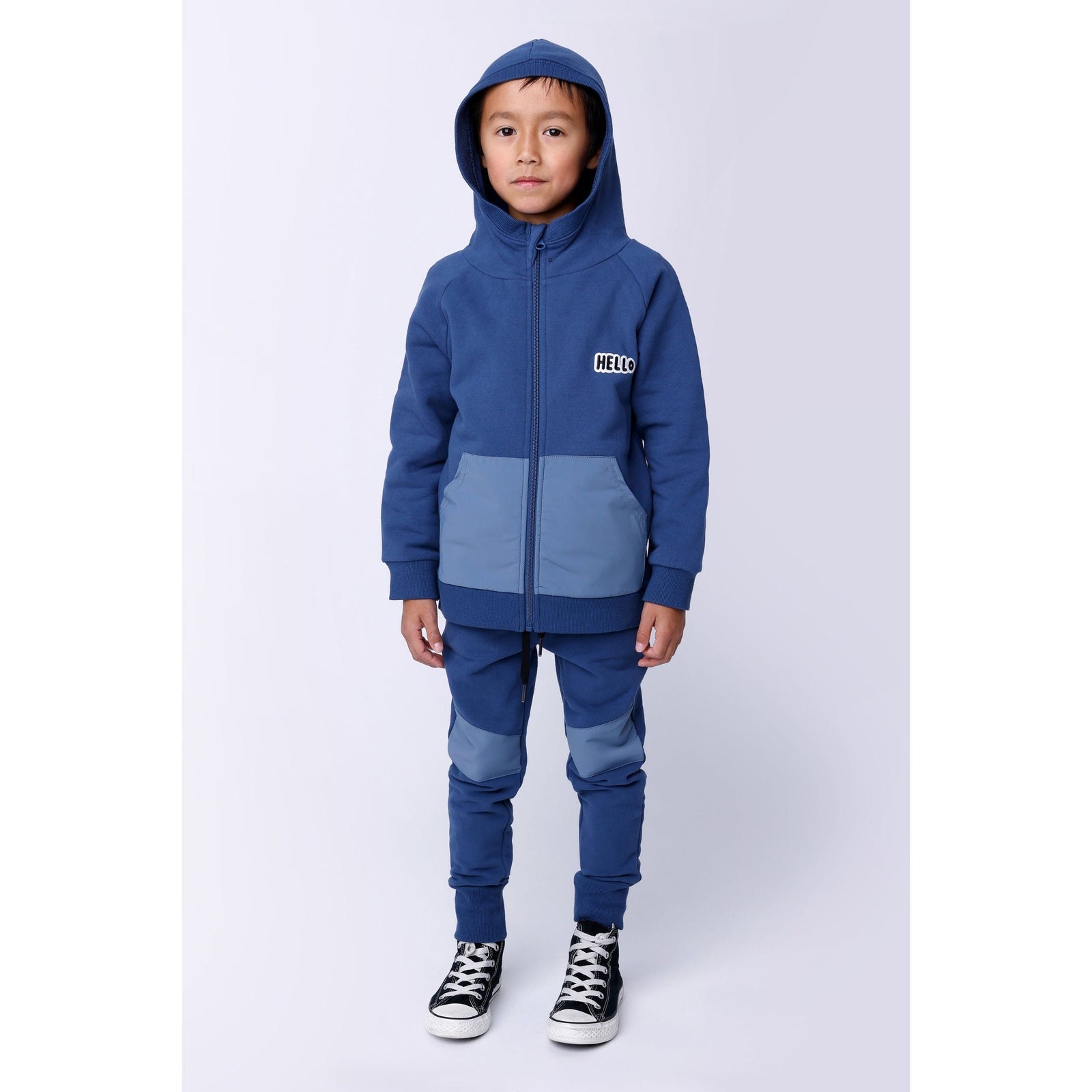 Nylon Patch Furry Zip Up