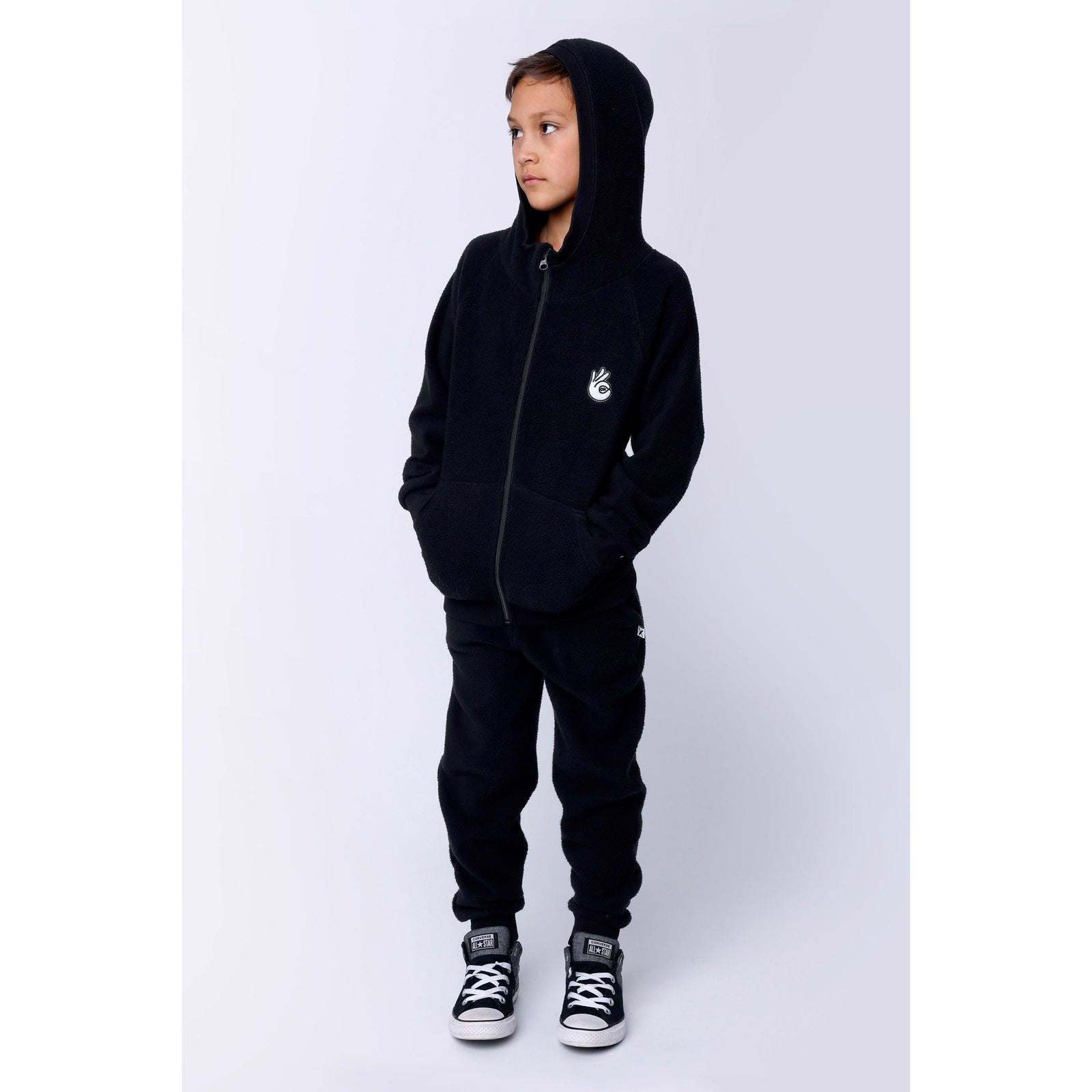 Teddy Zip Up - Black
