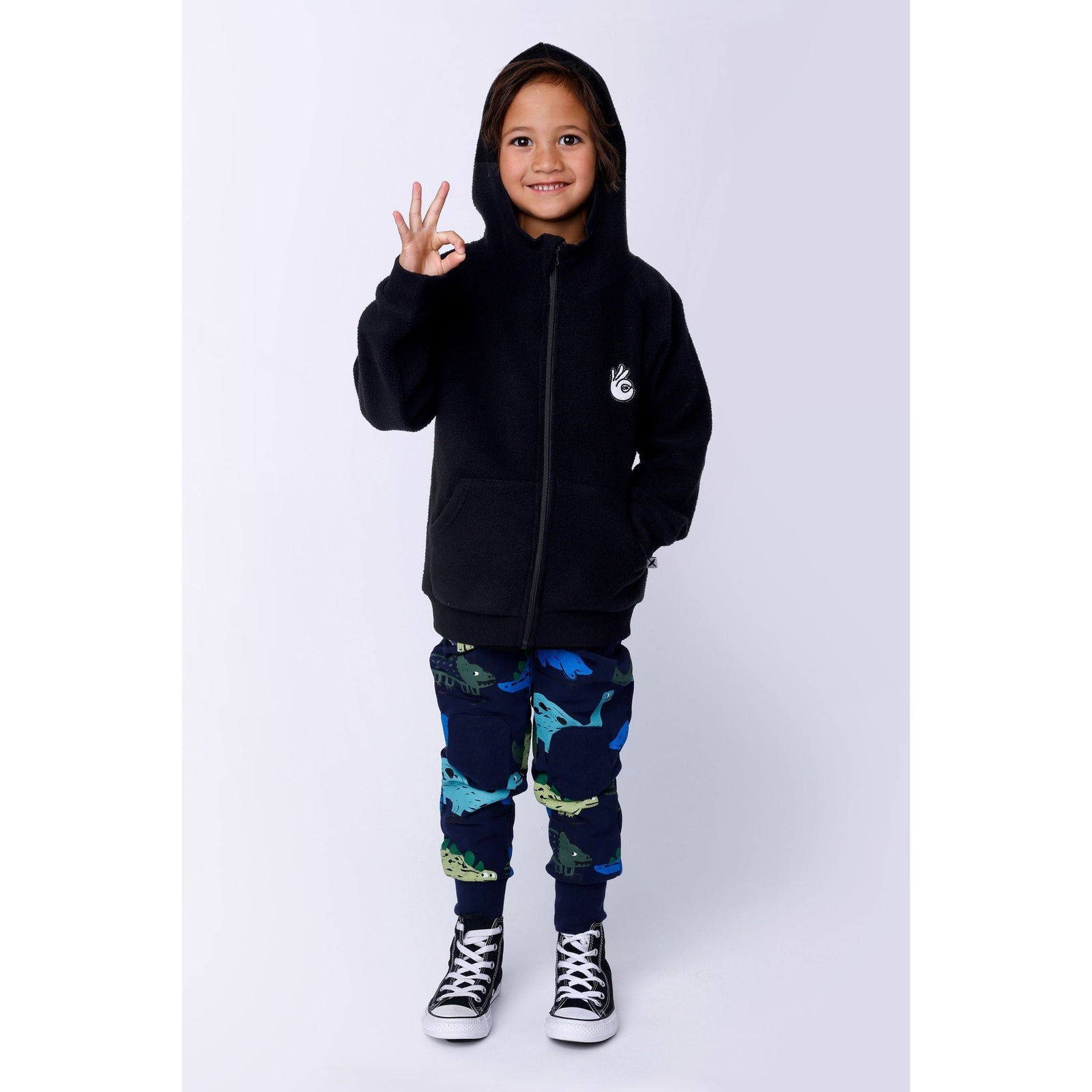 Teddy Zip Up - Black