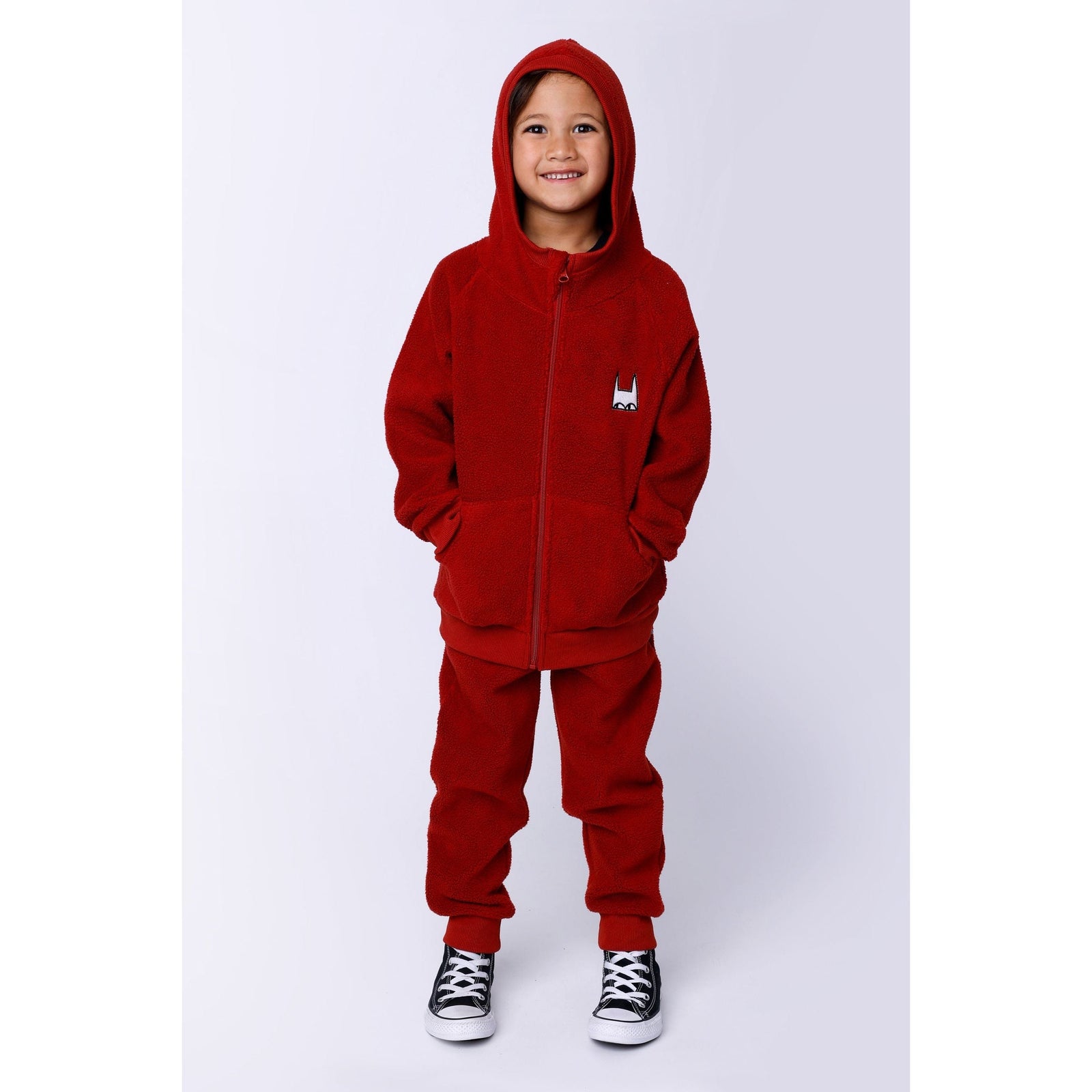 Teddy Zip Up - Rusty Red