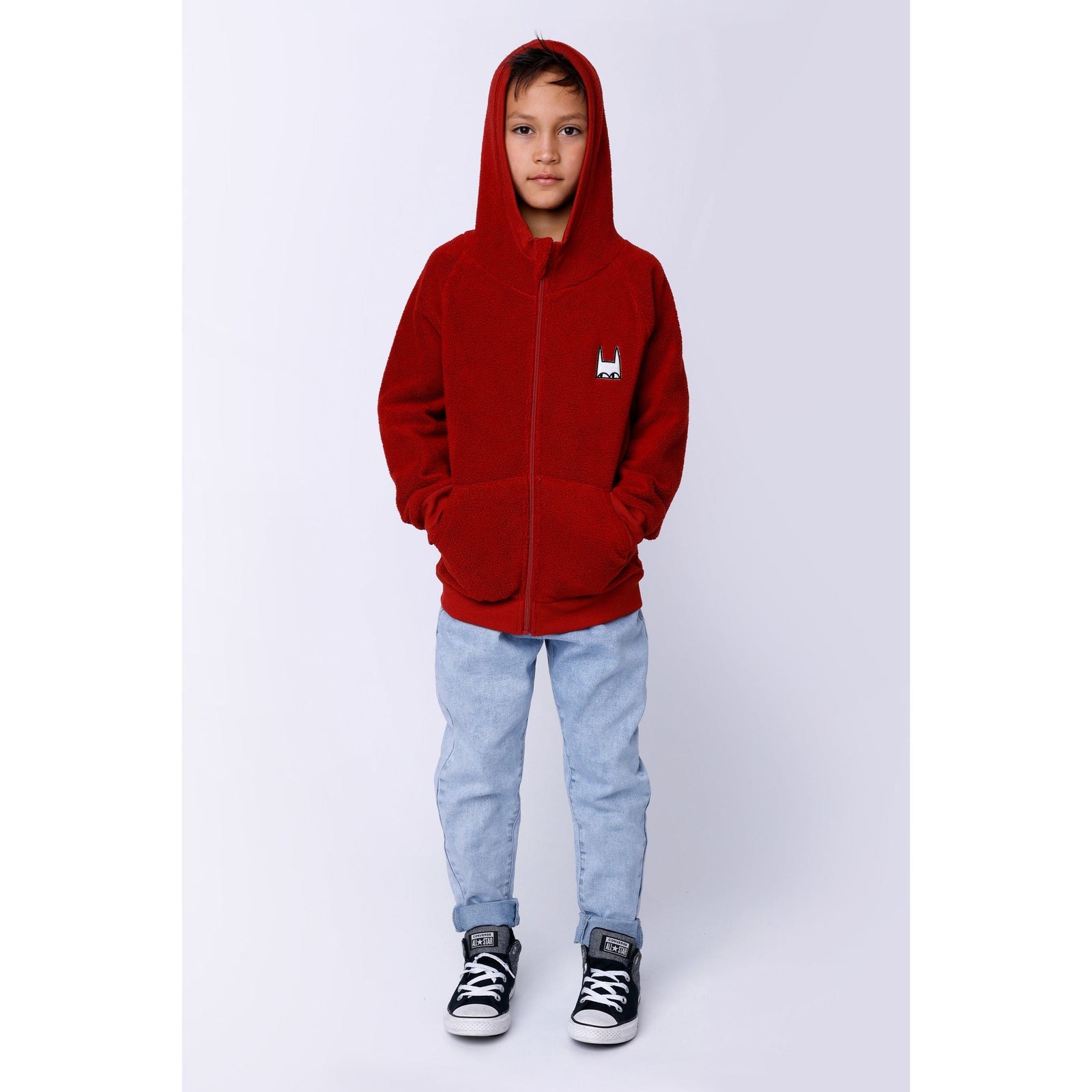 Teddy Zip Up - Rusty Red