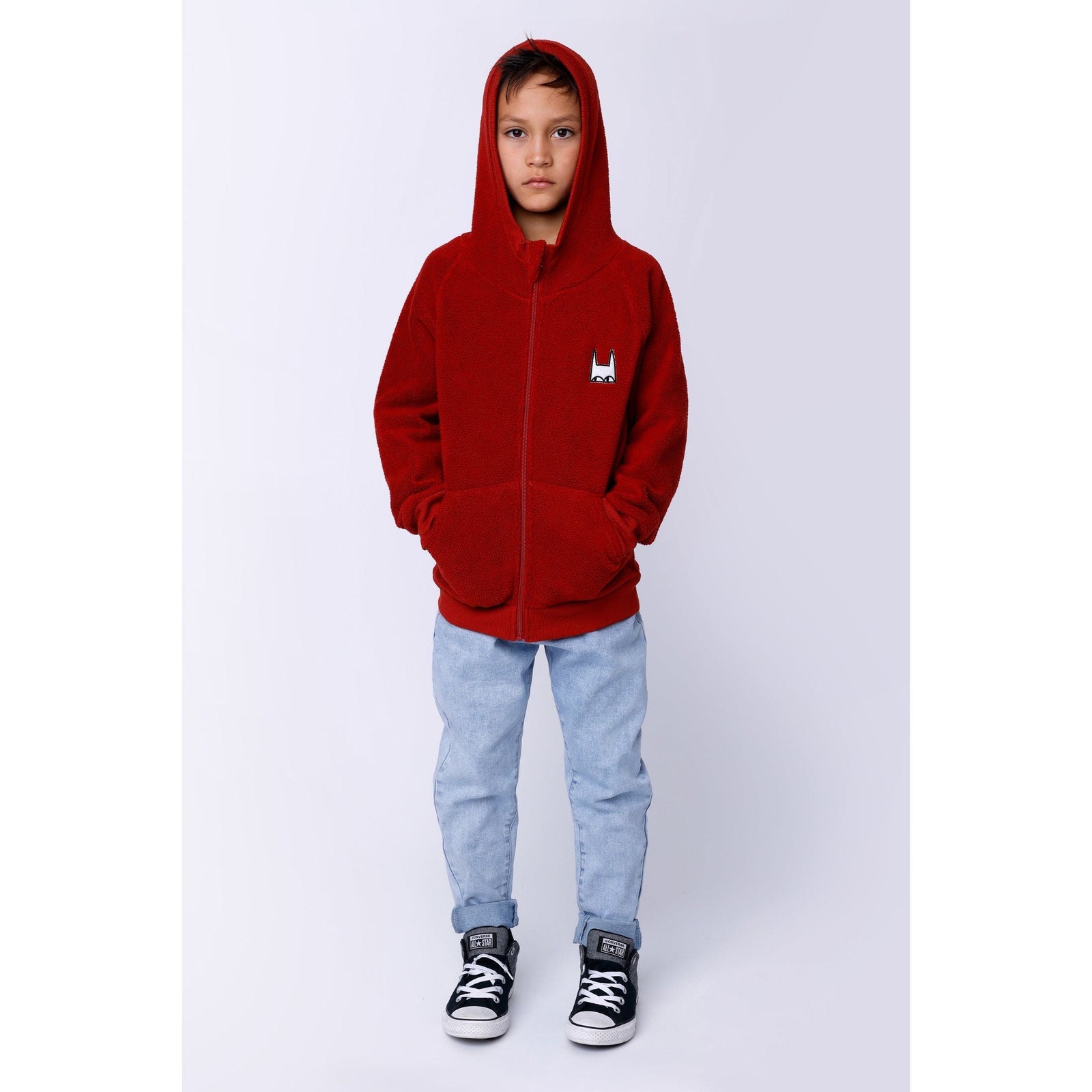 Teddy Zip Up - Rusty Red