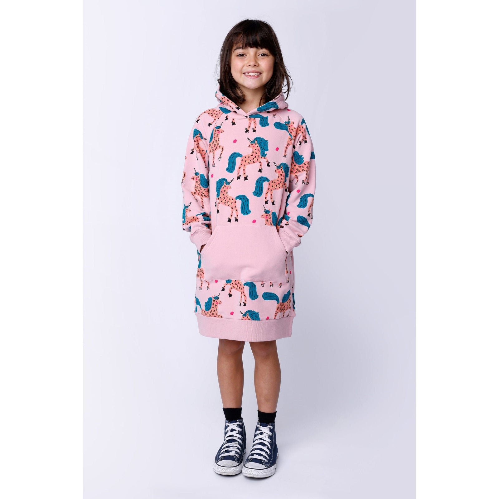 Dancing Unicorns Furry Hoodie Dress