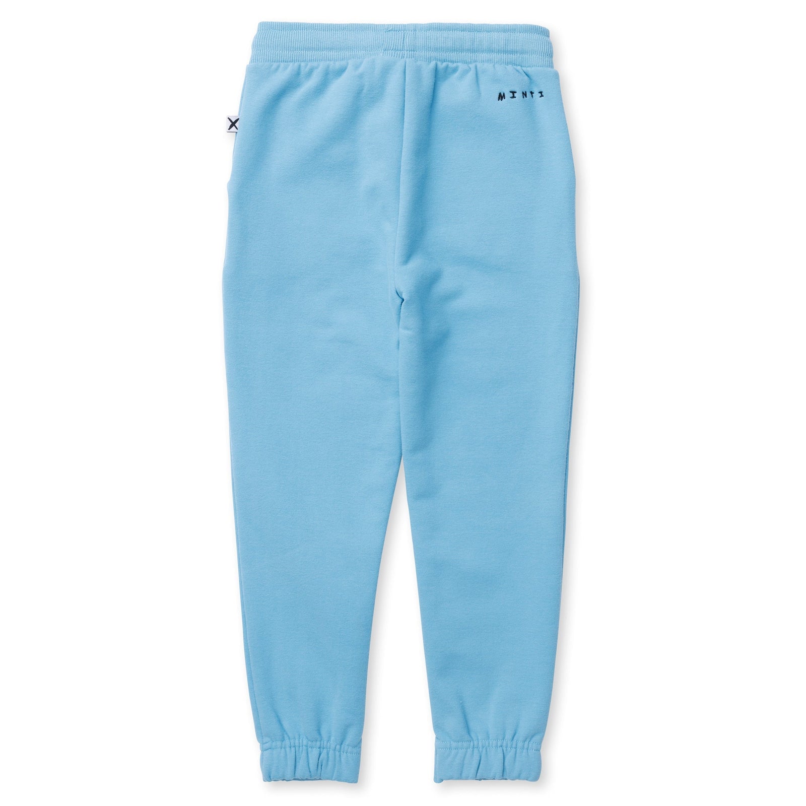 Furry Gathered Cuff Trackies - Light Aqua