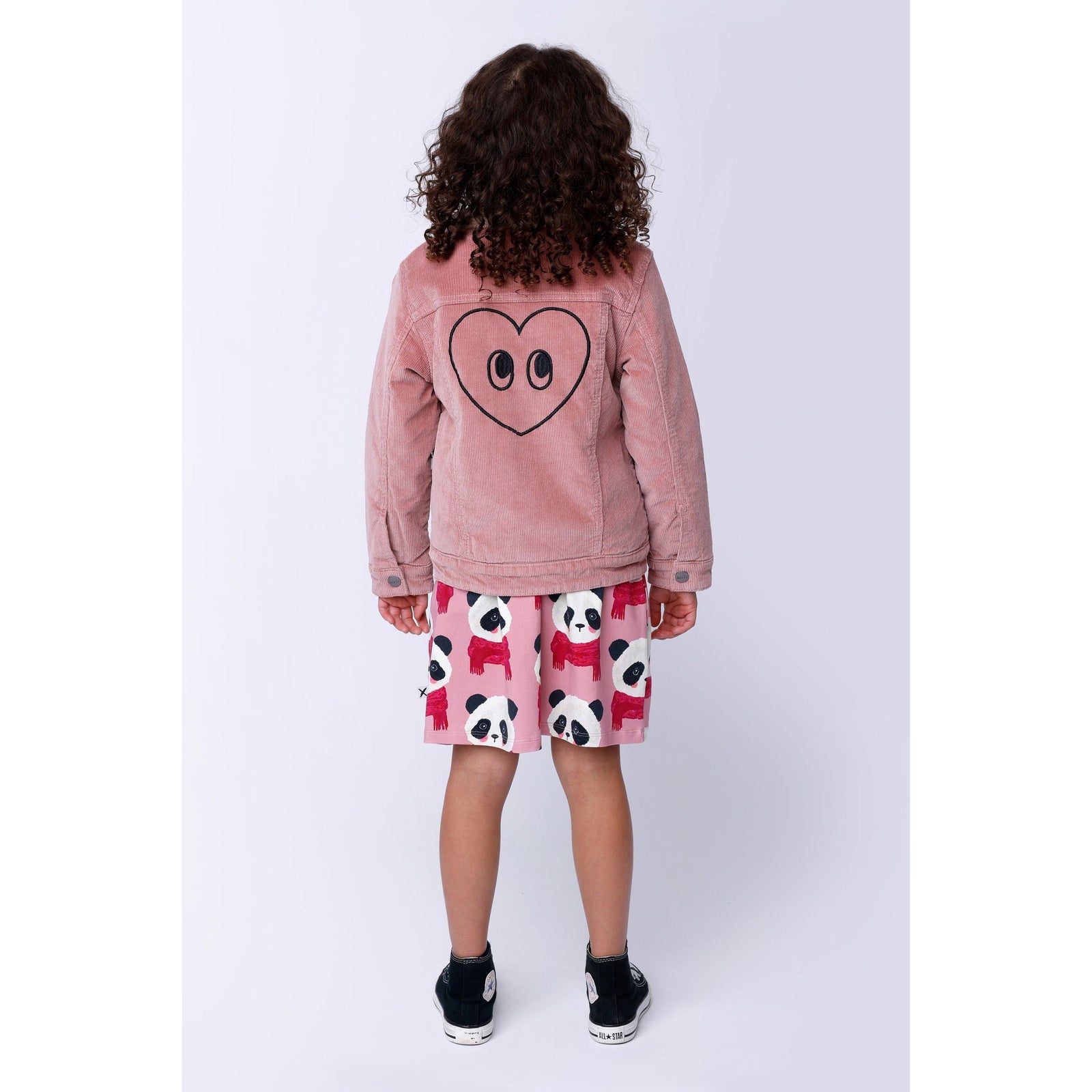 Teddy Lined Cord Bomber - Muted Pink