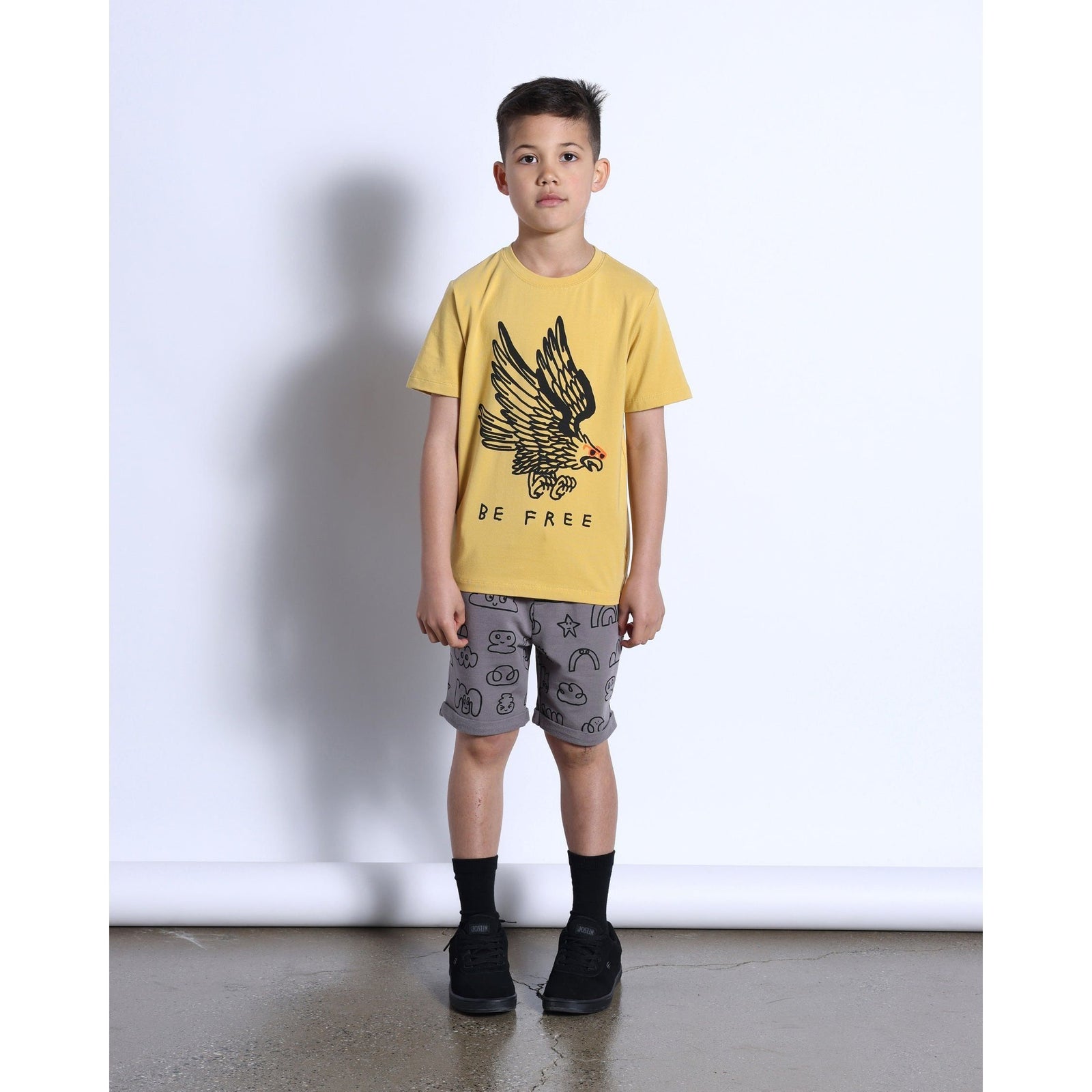 Be Free Tee- Dull Yellow
