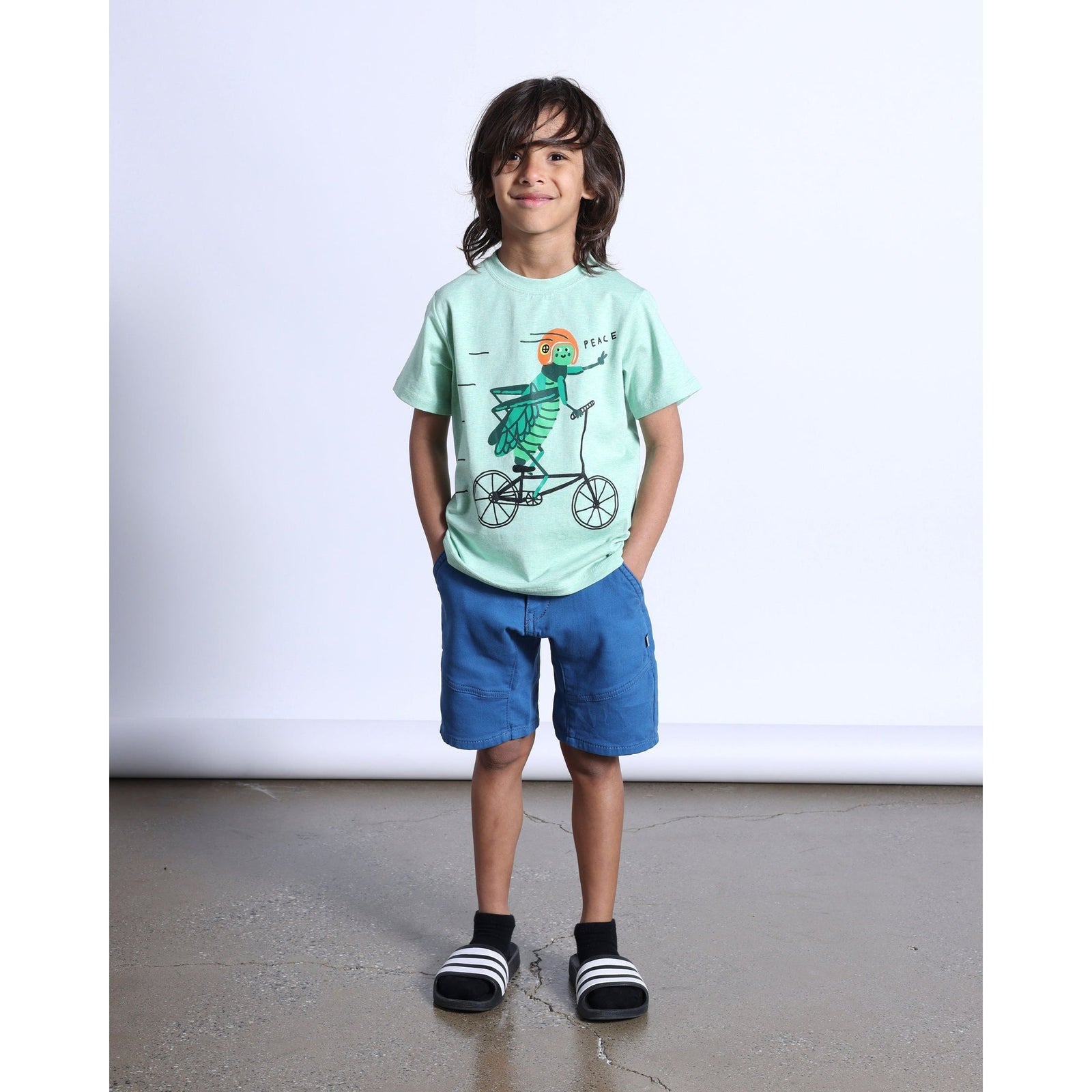 Soft Feel Chino Short- Cobalt