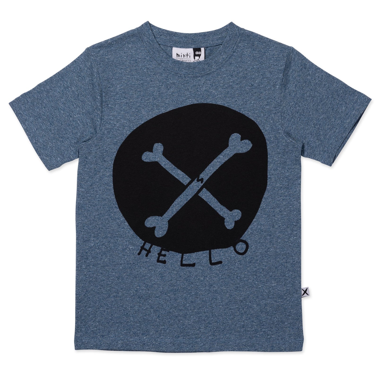 Cross Bones Tee- Midnight Marle