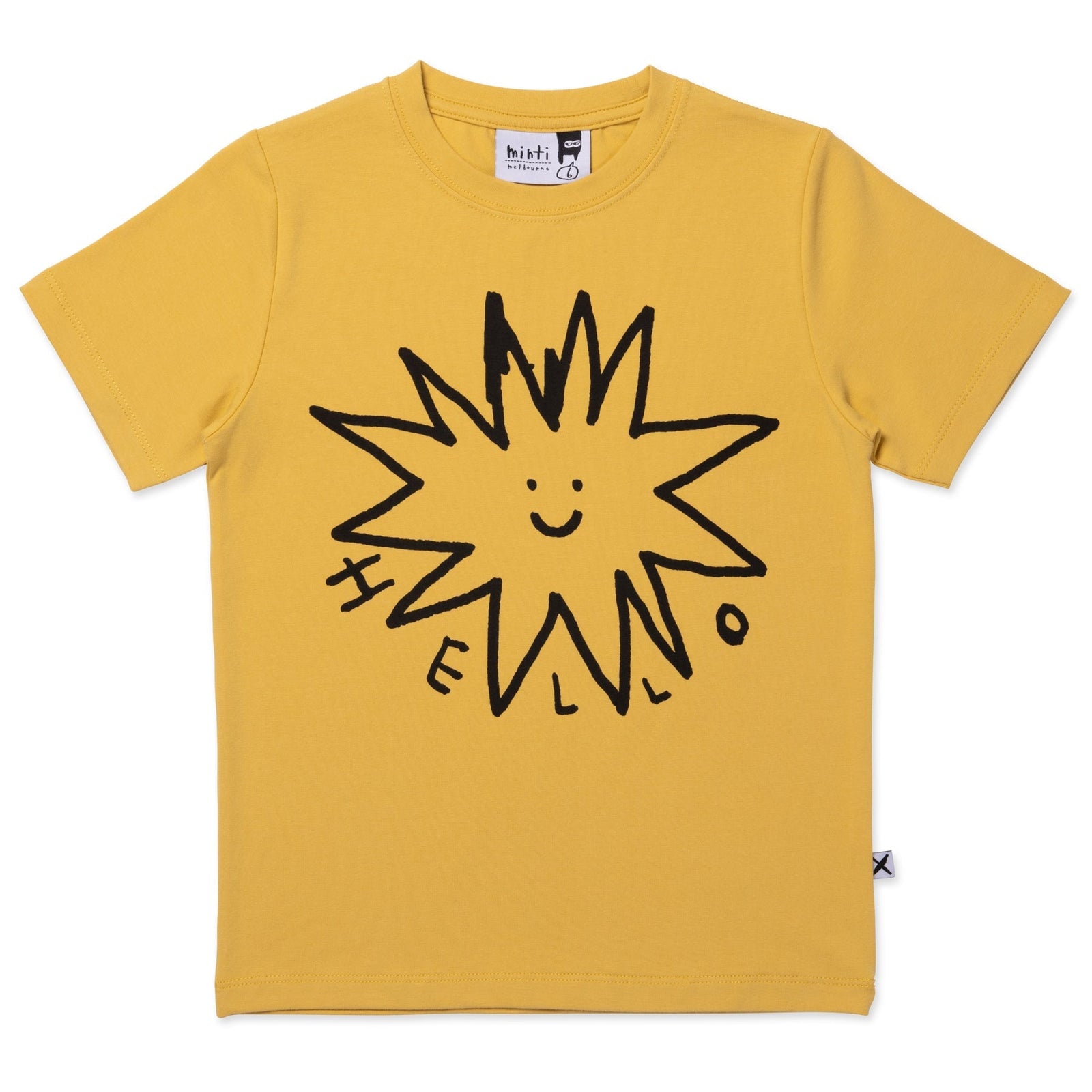 Hello Star Tee- Dull Yellow