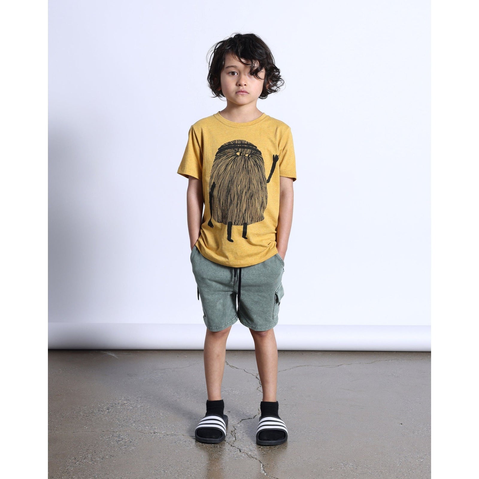 Blasted Deluxe Cargo Short- Olive Wash