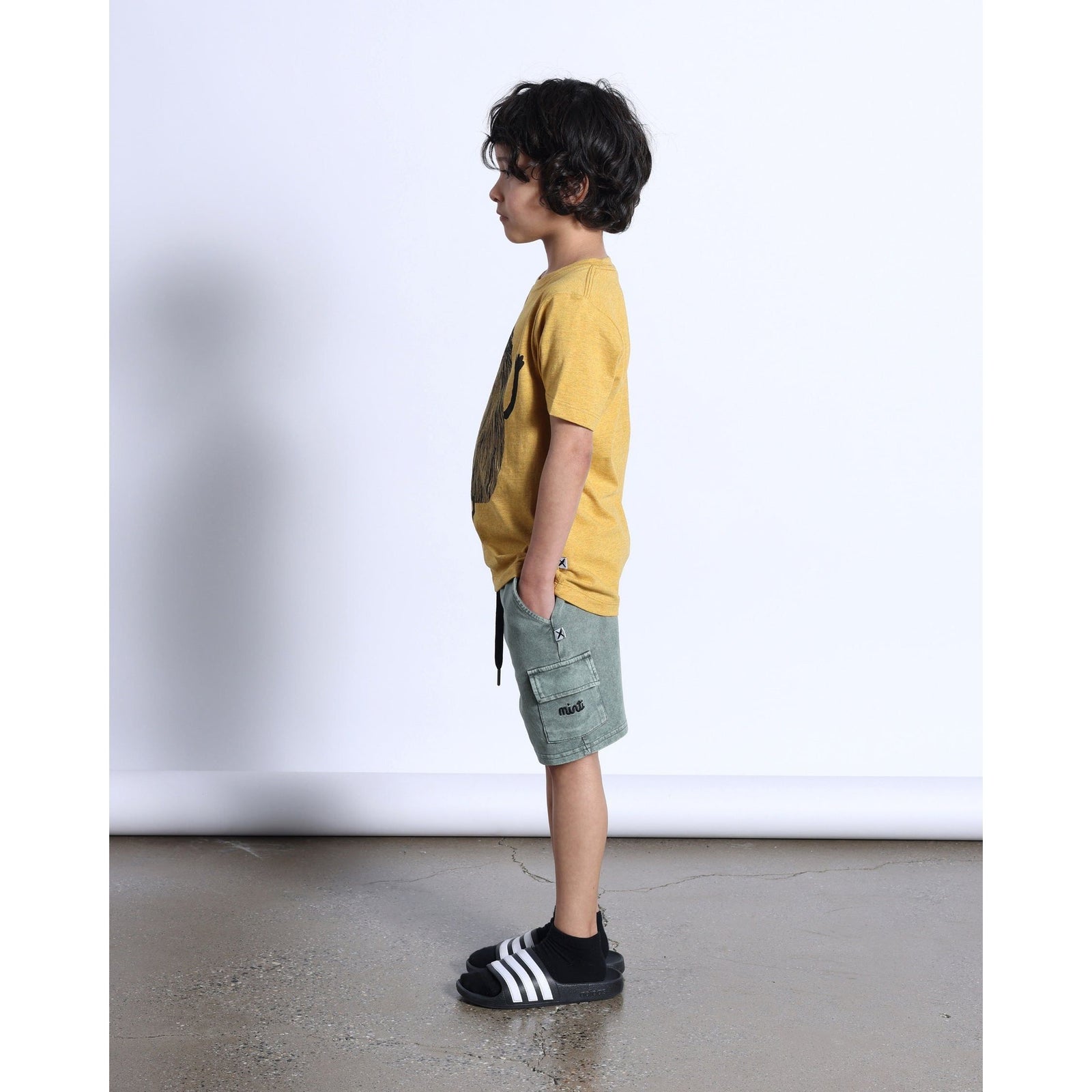 Hairy Monster Tee- Mustard Marle