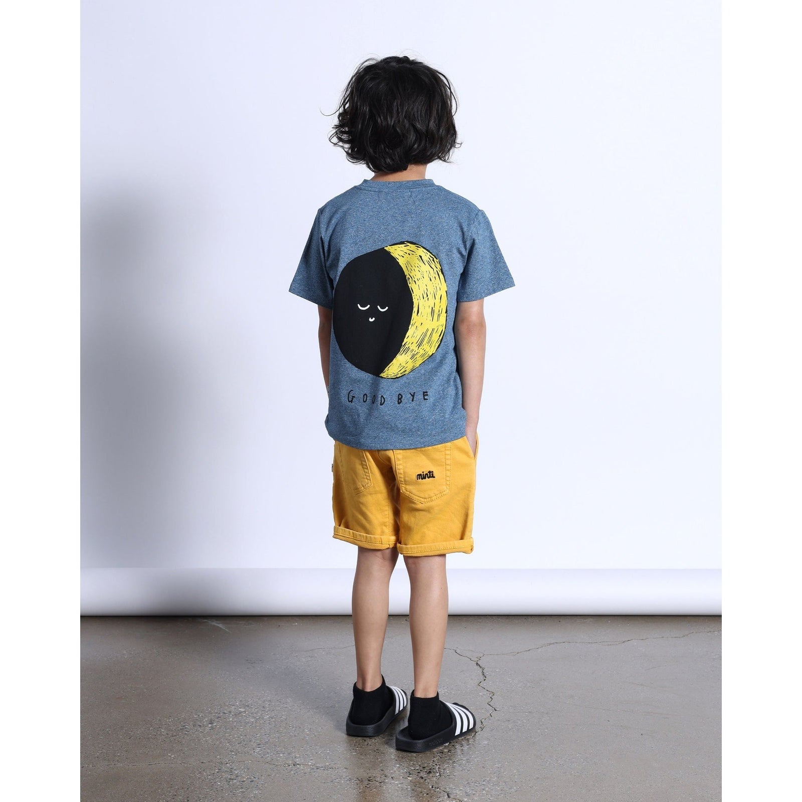 Hello Sun Goodbye Moon Tee- Midnight Marle