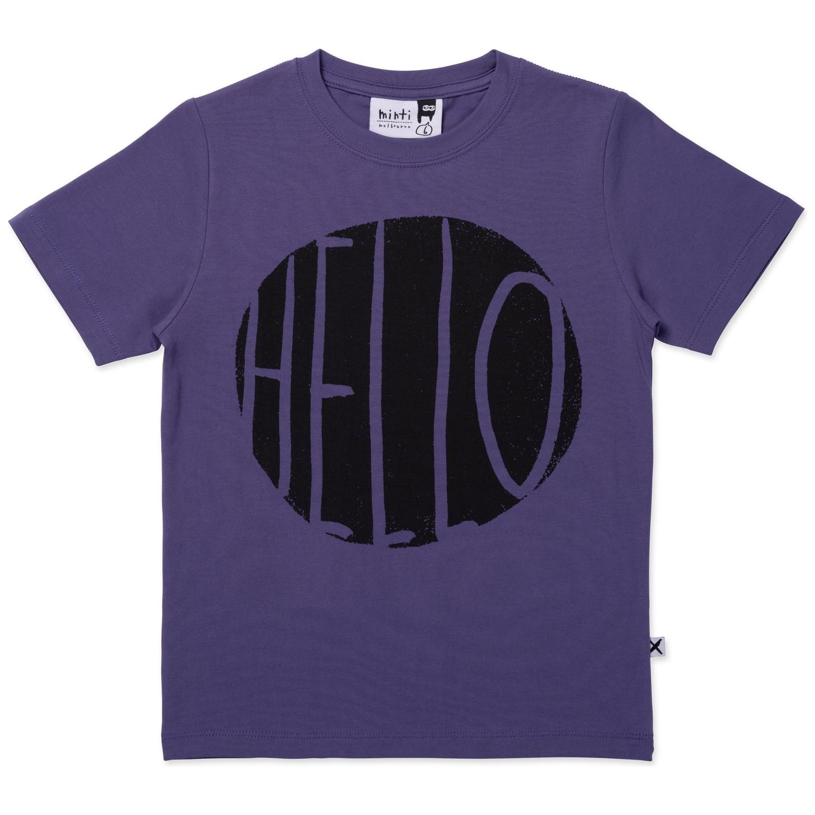 Hello Stamp Tee- Purple