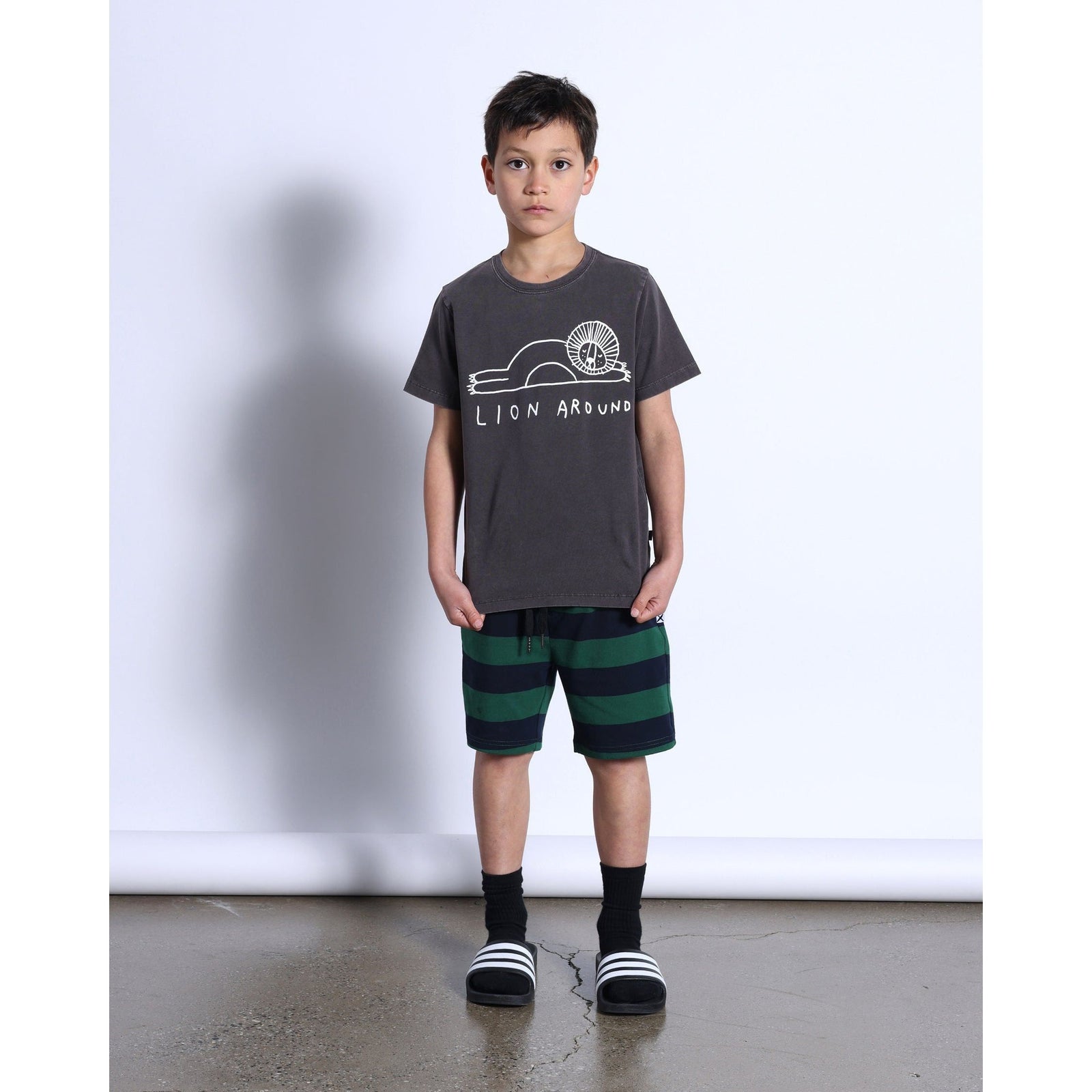 Lion Around Tee- Black Wash