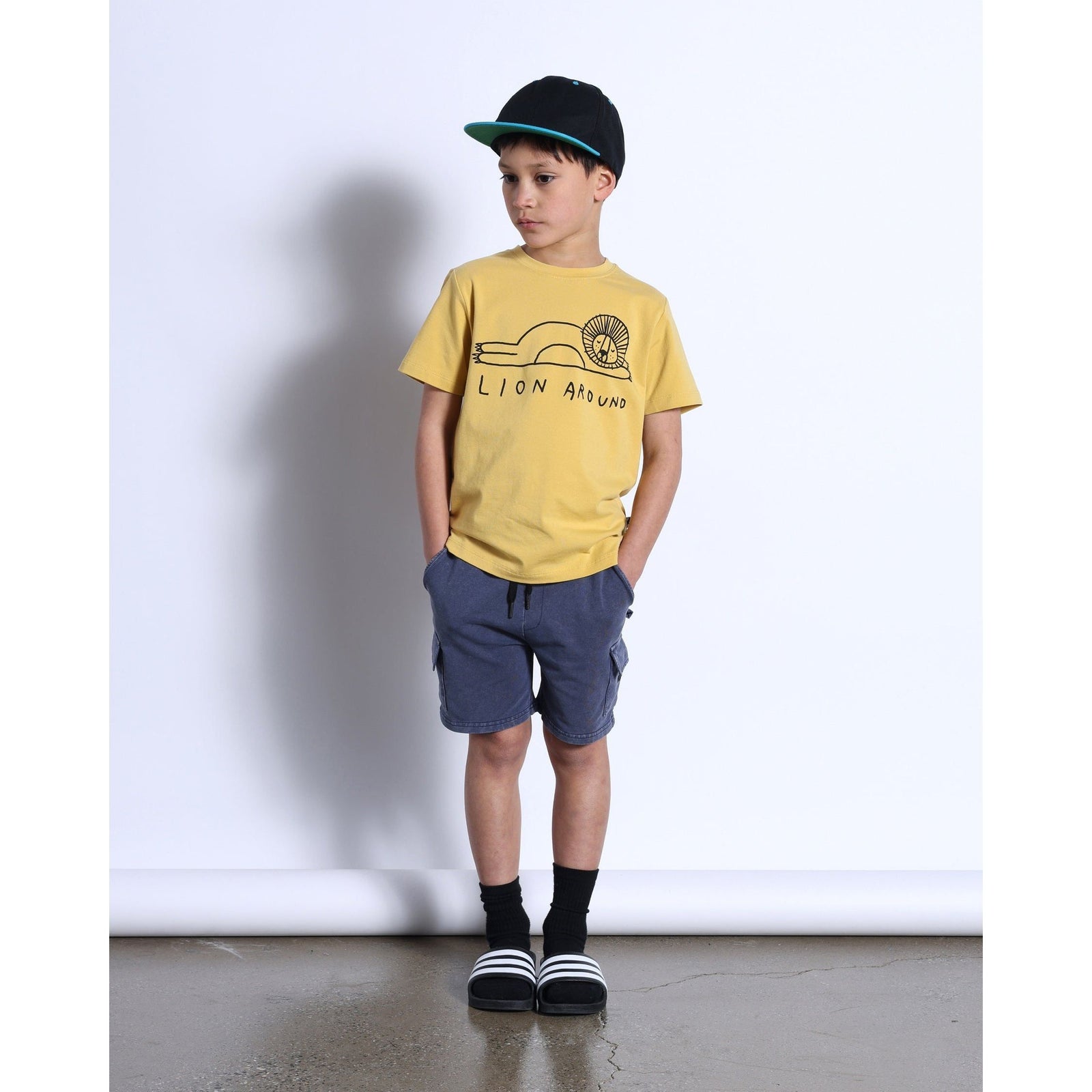 Blasted Deluxe Cargo Short- Bright Blue Wash