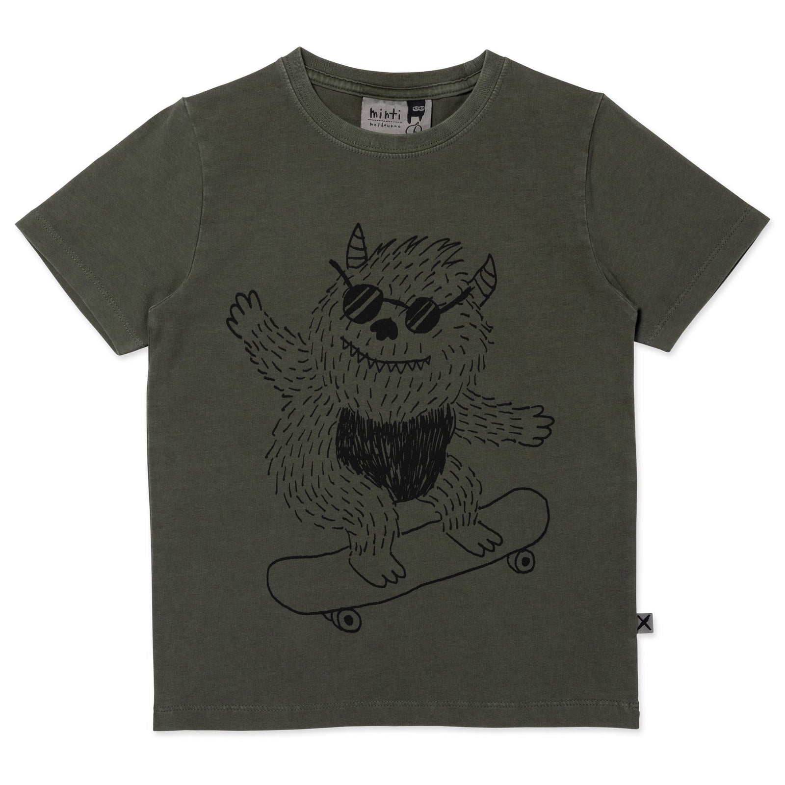 Monster Skater Tee- Olive Wash