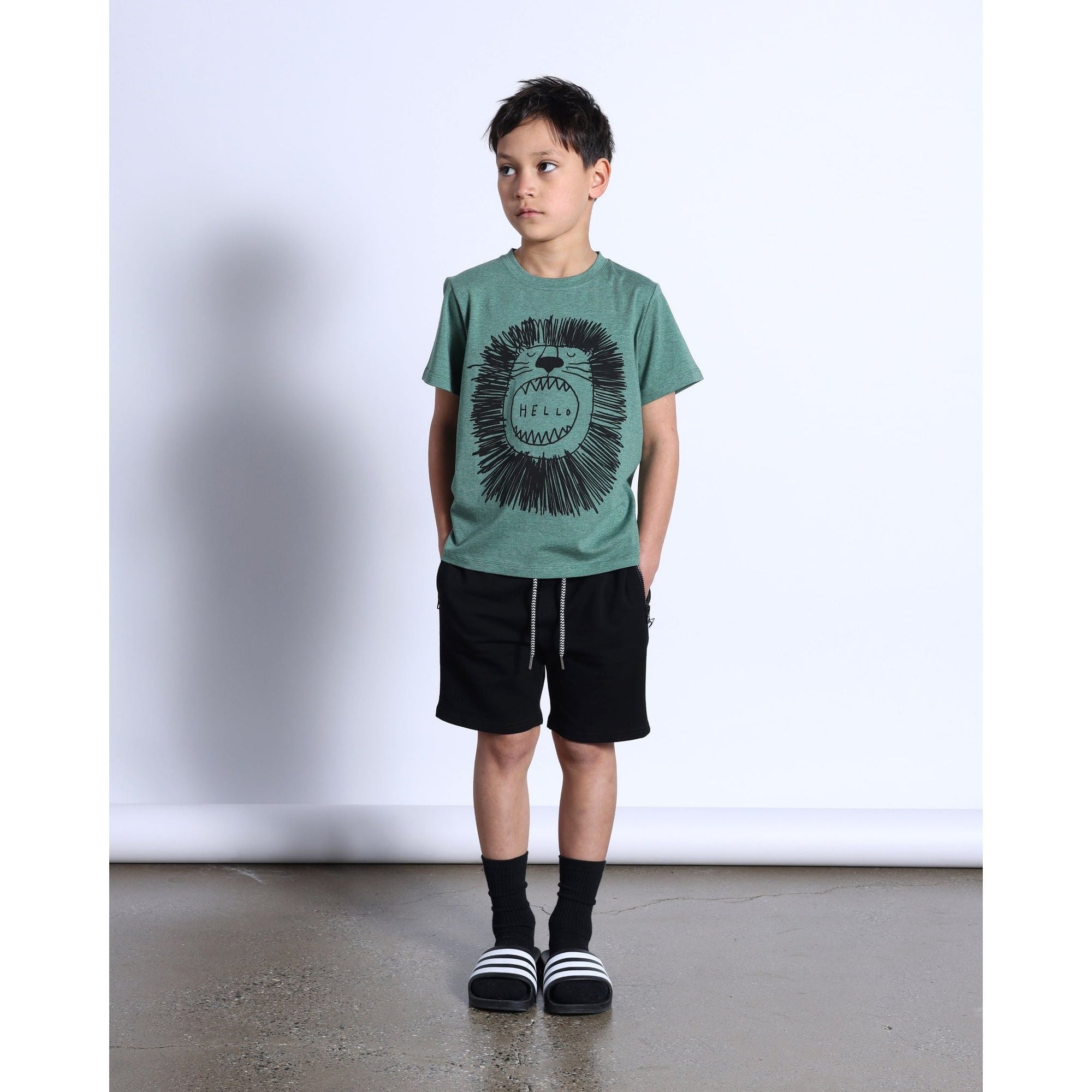 Roaring Lion Tee- Forest Marle