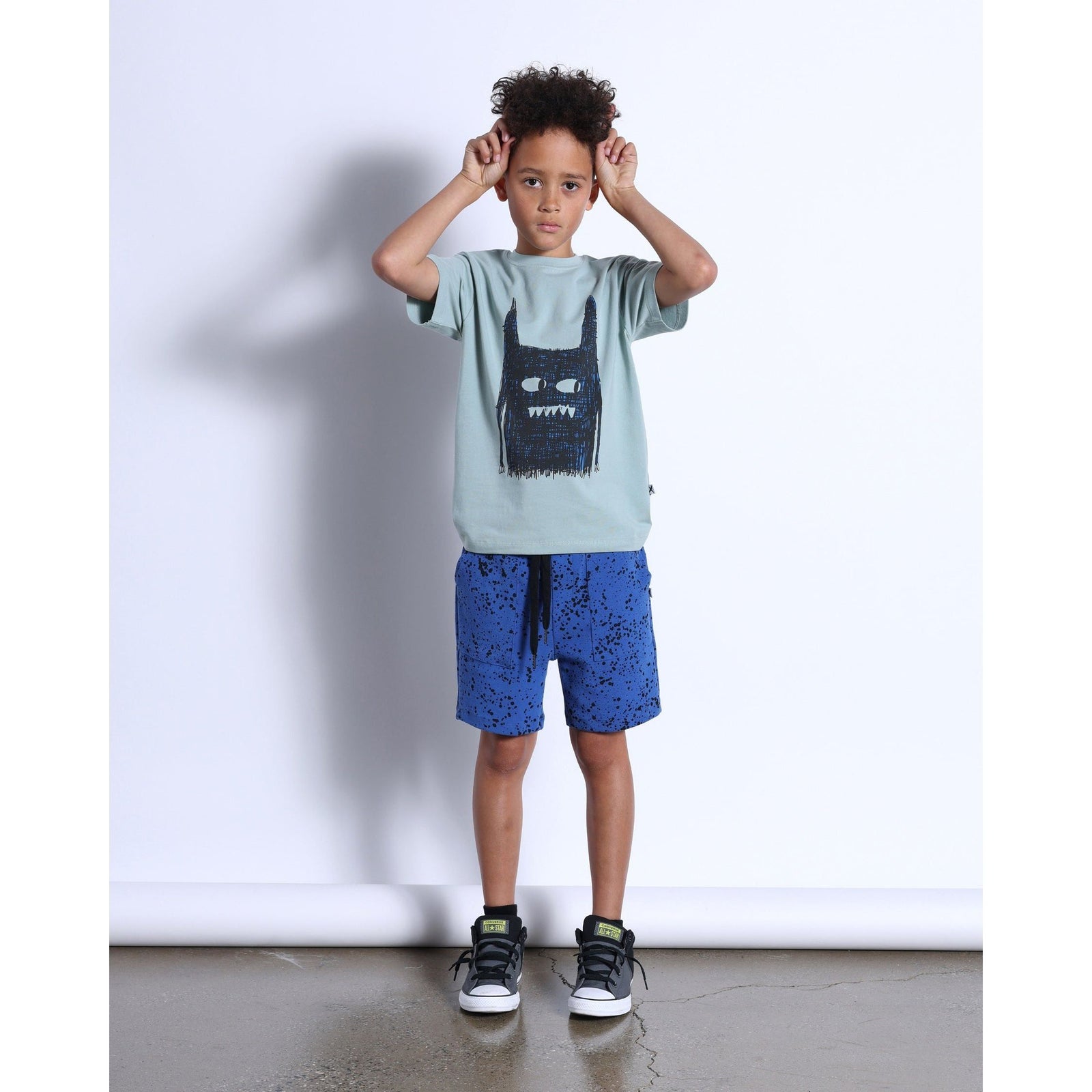 Scribble Monster Tee- Sage