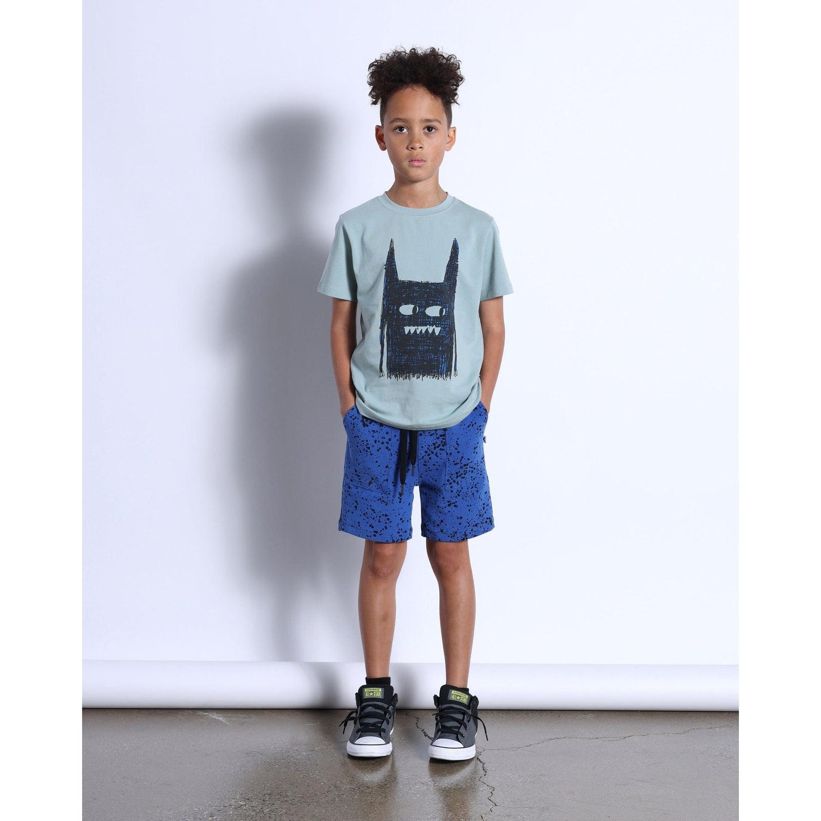 Scribble Monster Tee- Sage