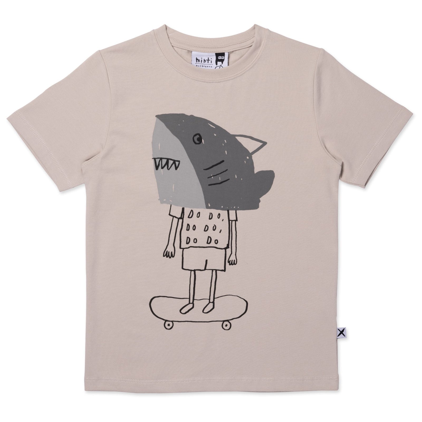 Shark Mask Tee- Chalk