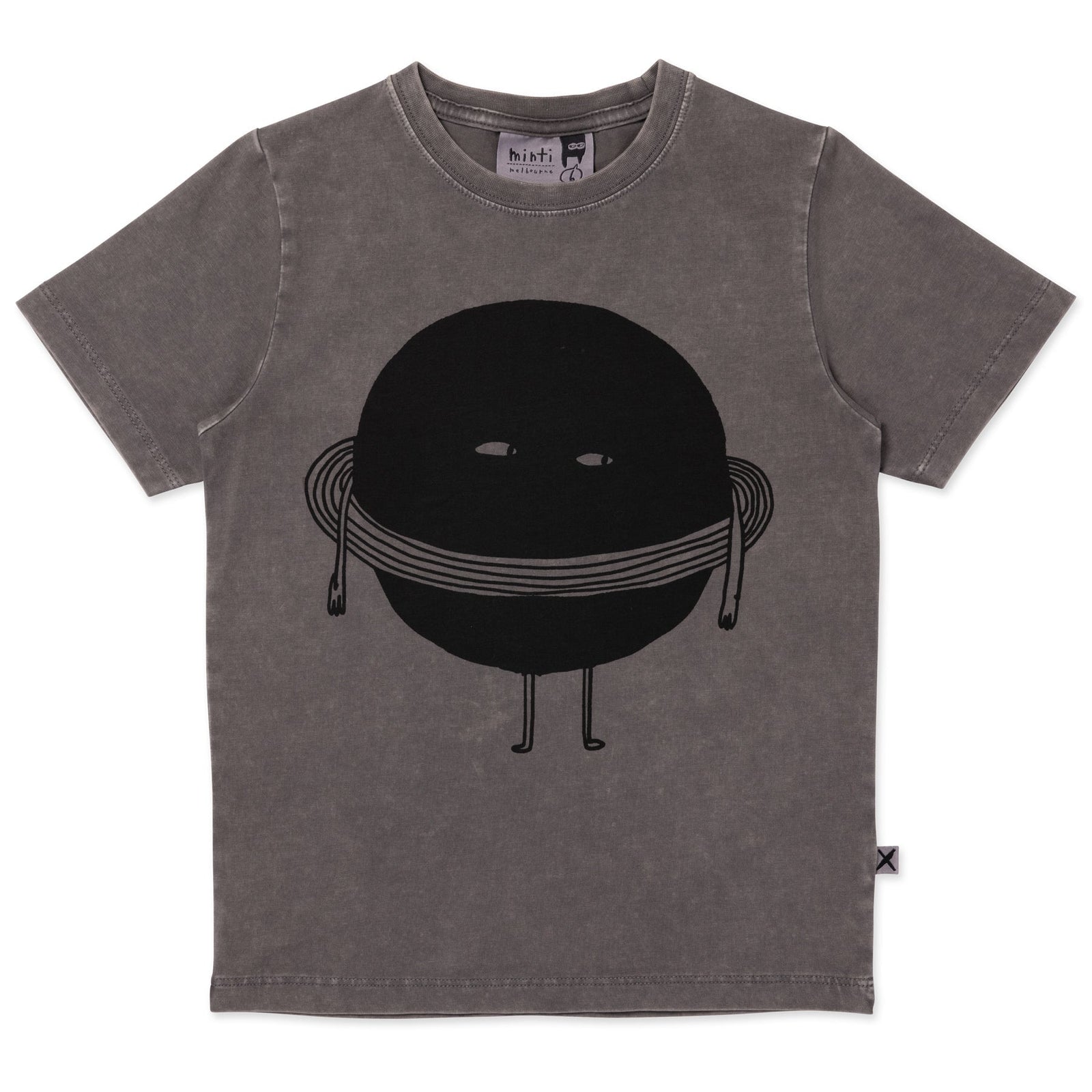 Sneaky Saturn Tee- Grey Wash