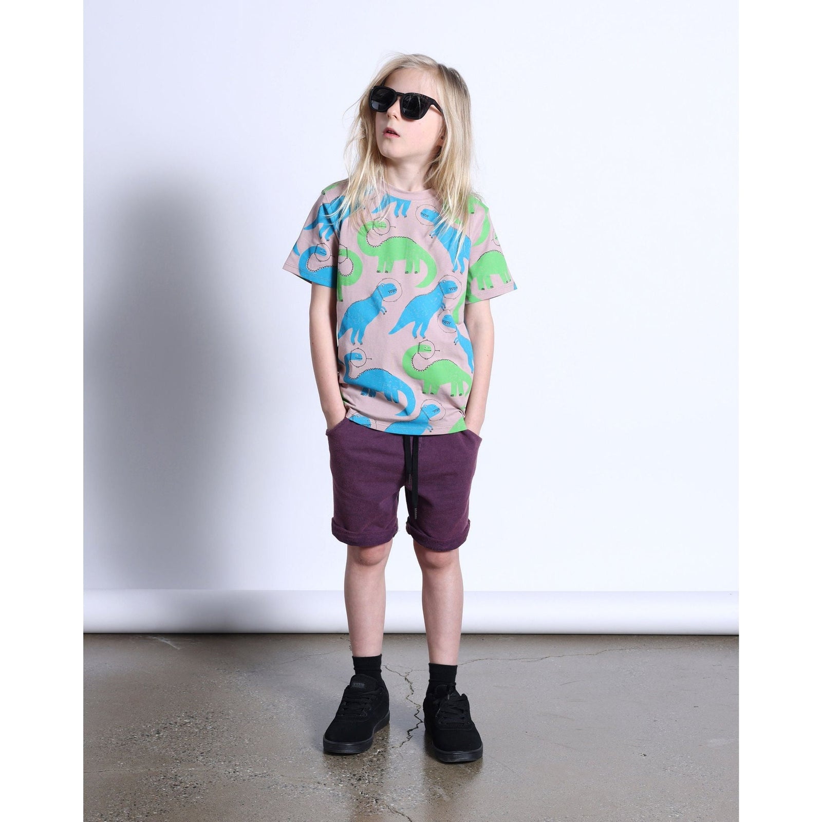 Space Dinos Tee- Clay