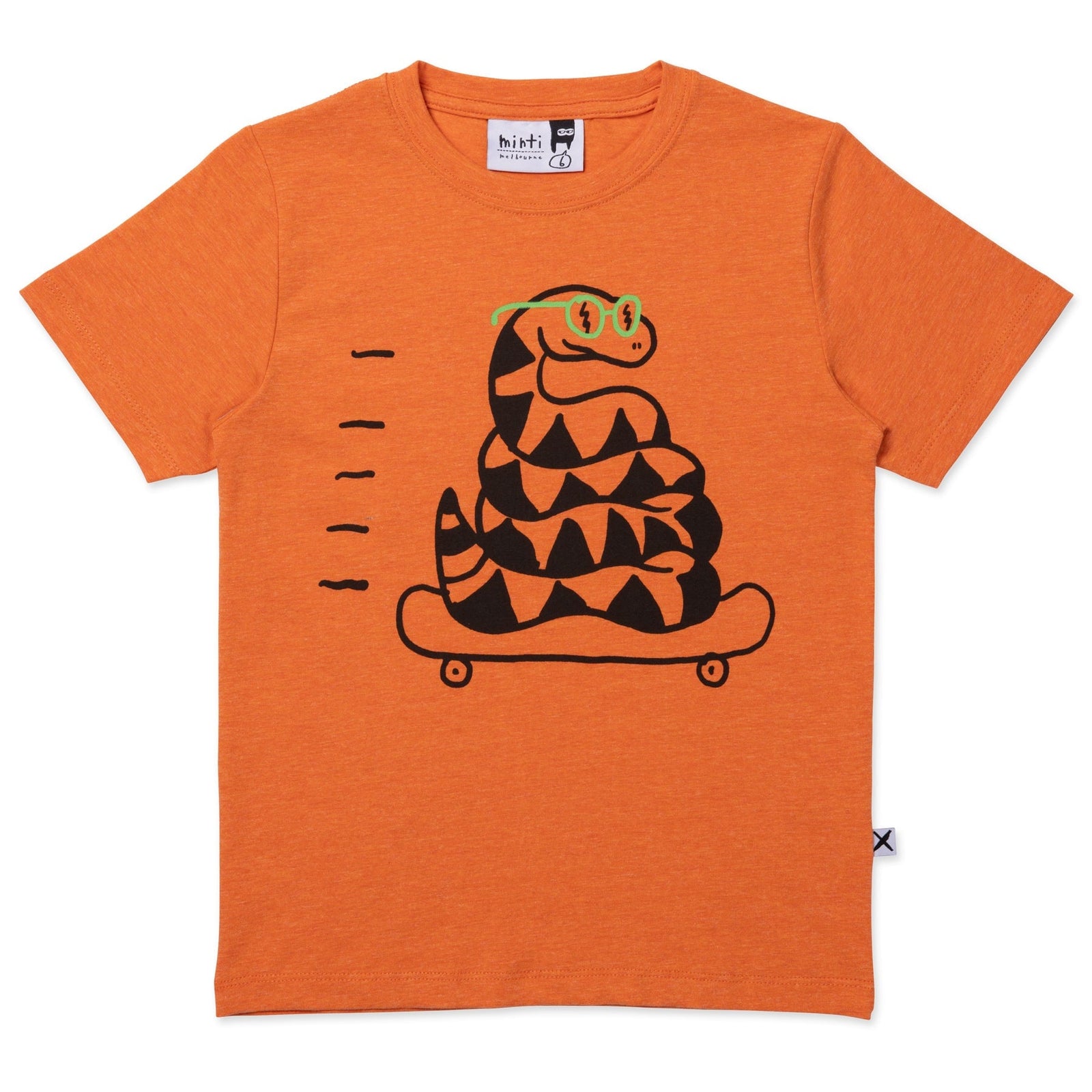 Speedy Snake Tee- Orange Marle