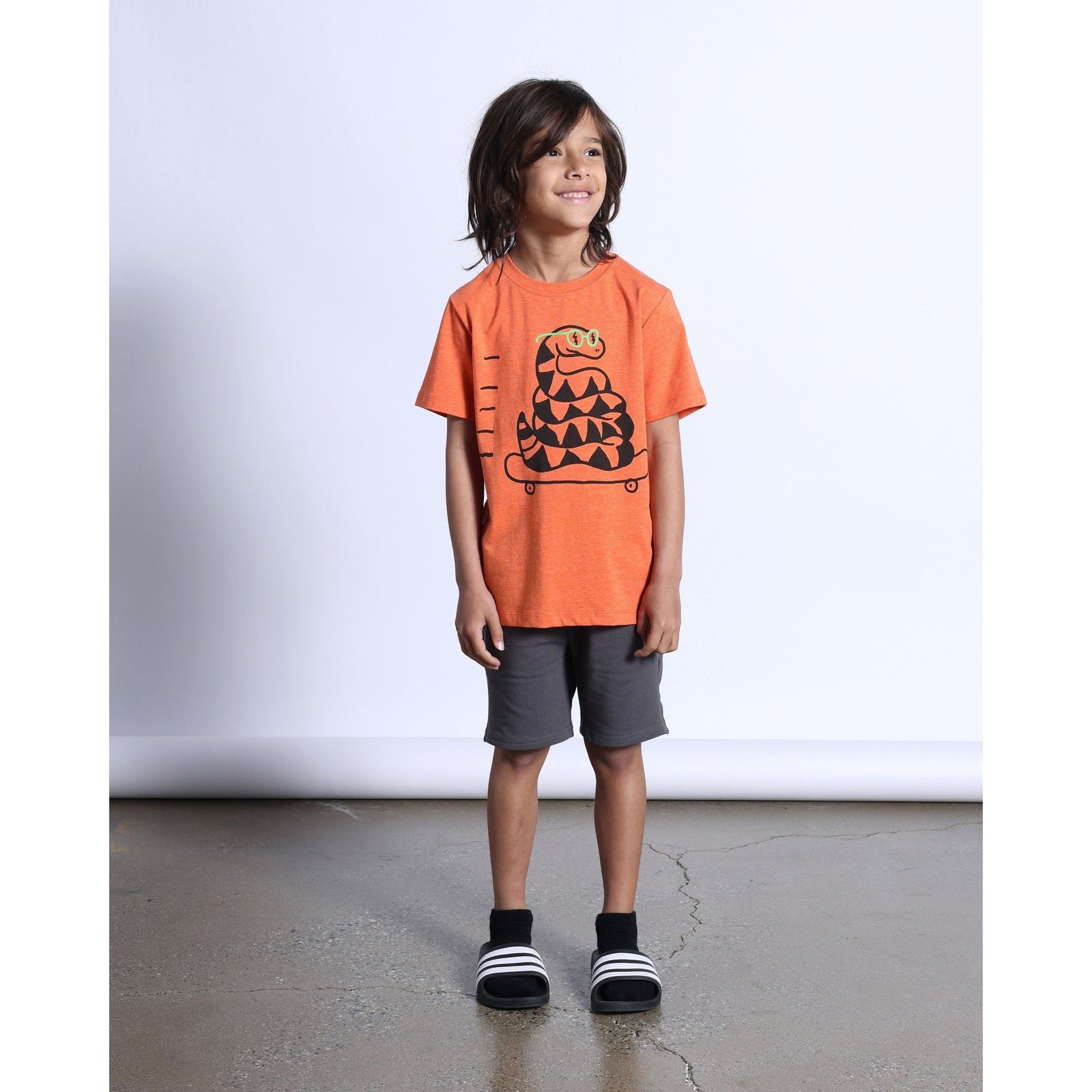 Speedy Snake Tee- Orange Marle